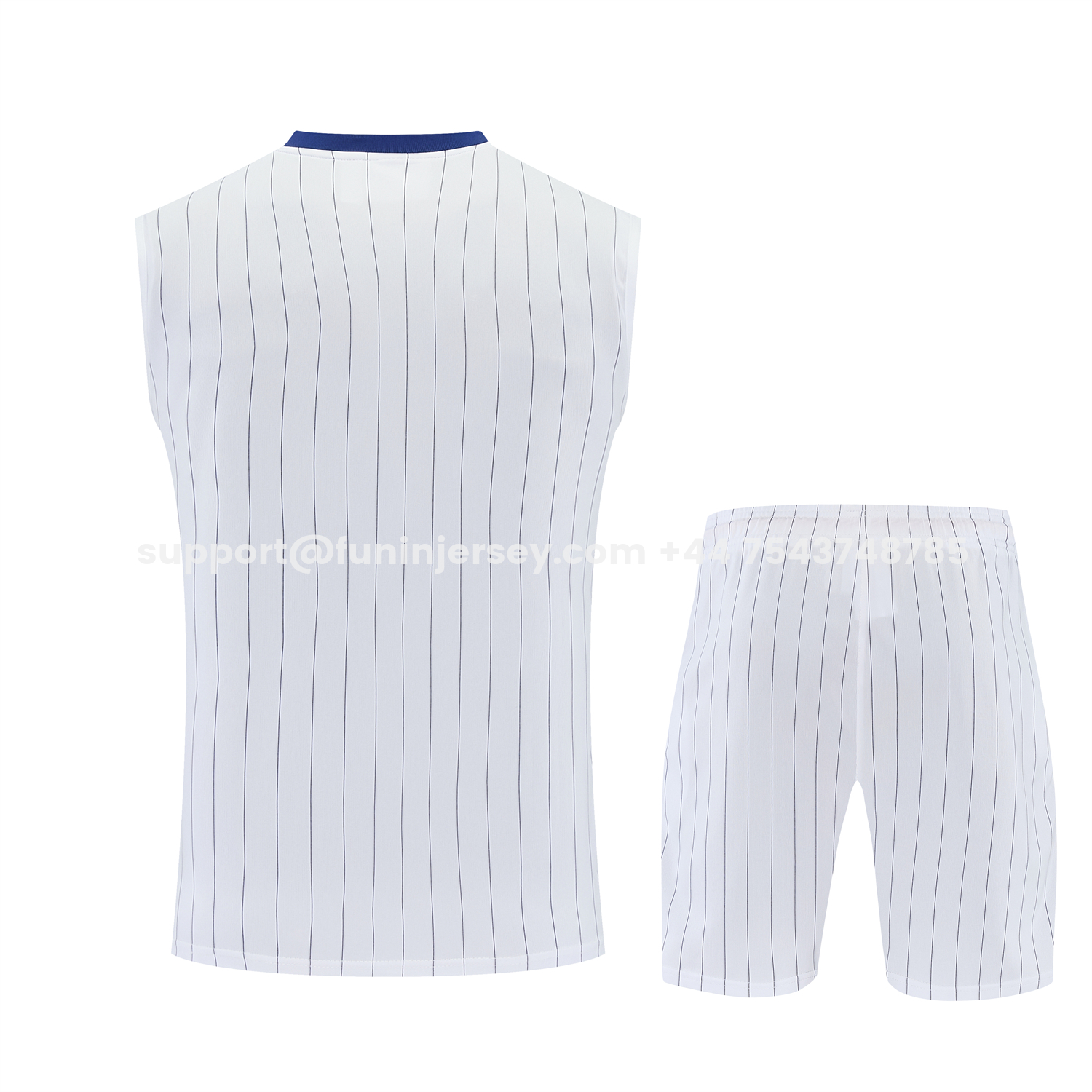 Funinjersey-Roma 25-26 Retro Style Vest Training Set - White With Red Details Top & Pants