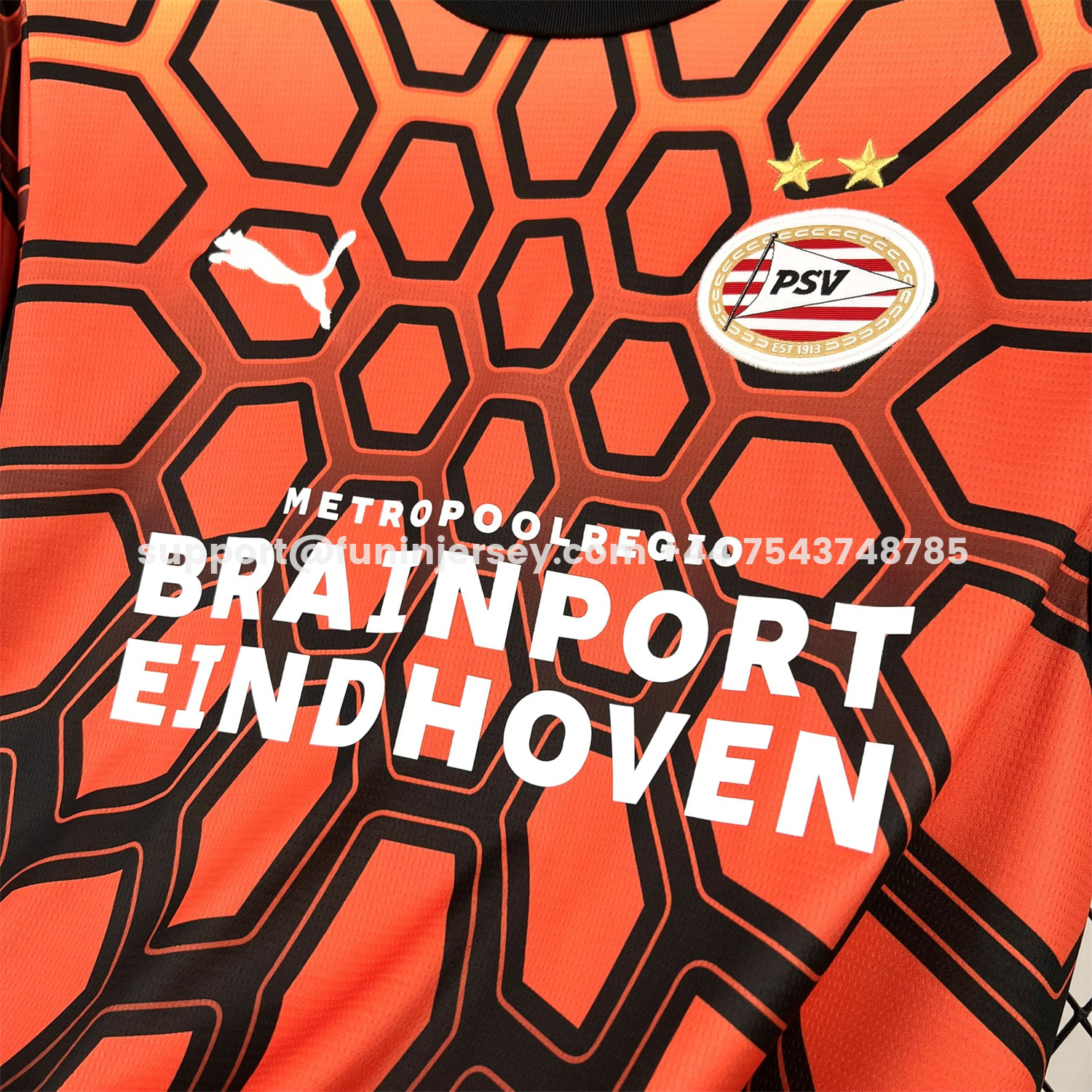 Funinjersey-PSV Eindhoven 26-27 Orange With Black Special Jersey - Fans Version