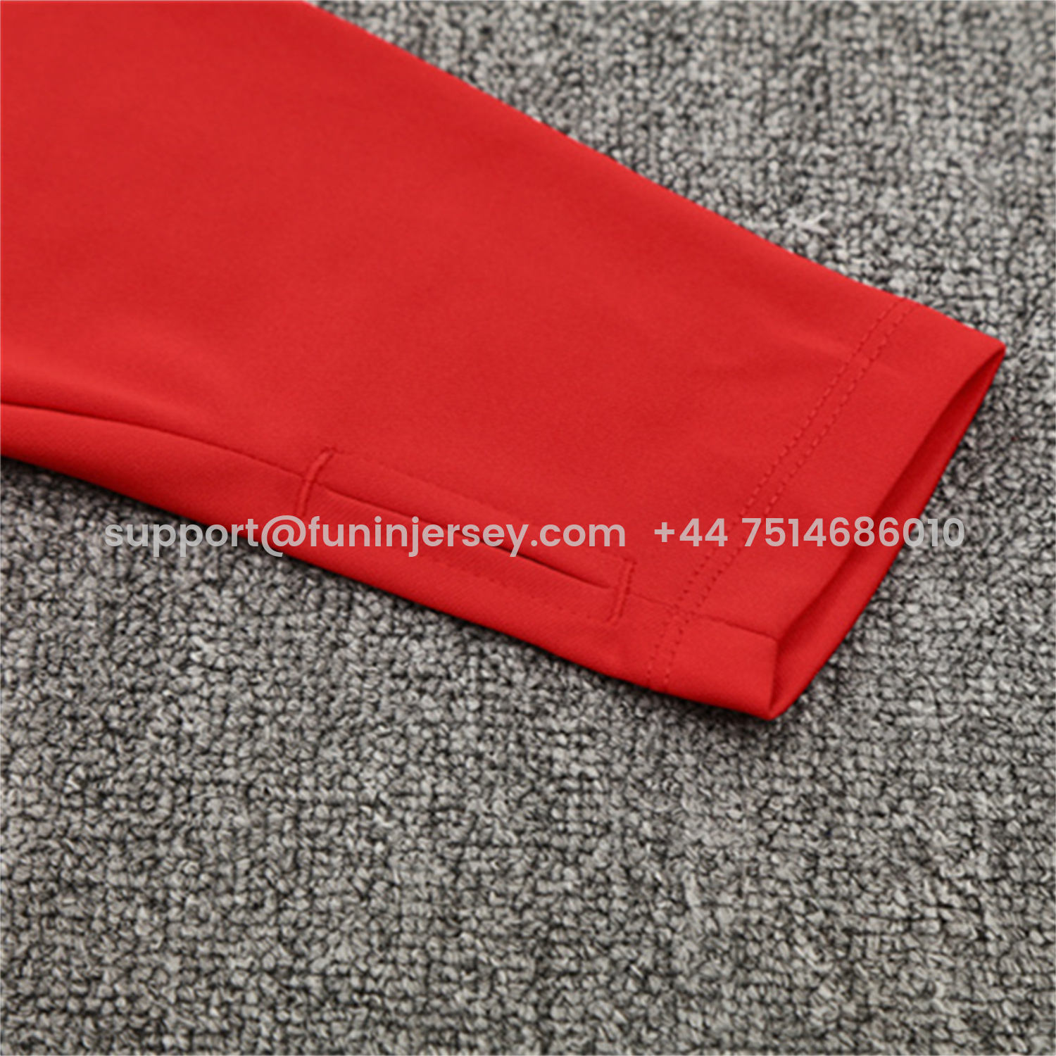 Funinjersey-Portugal 25-26 Long Sleeve Training Set - Red Top & Black Pants