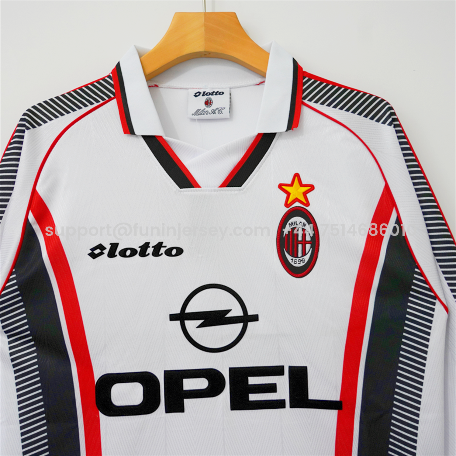 Funinjersey-Retro AC Milan 1997-98 Away Long Sleeves Jersey
