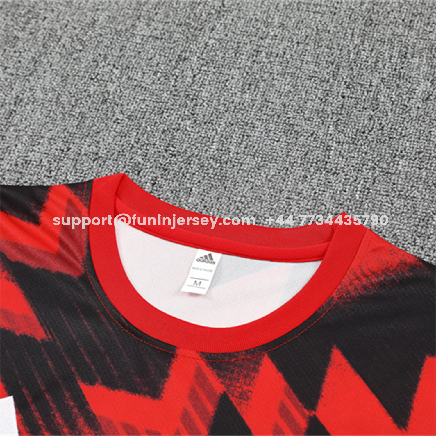 Funinjersey-Manchester United 25-26 Kids Short-Sleeve Training Set - Red Camouflage Top & Black Shorts