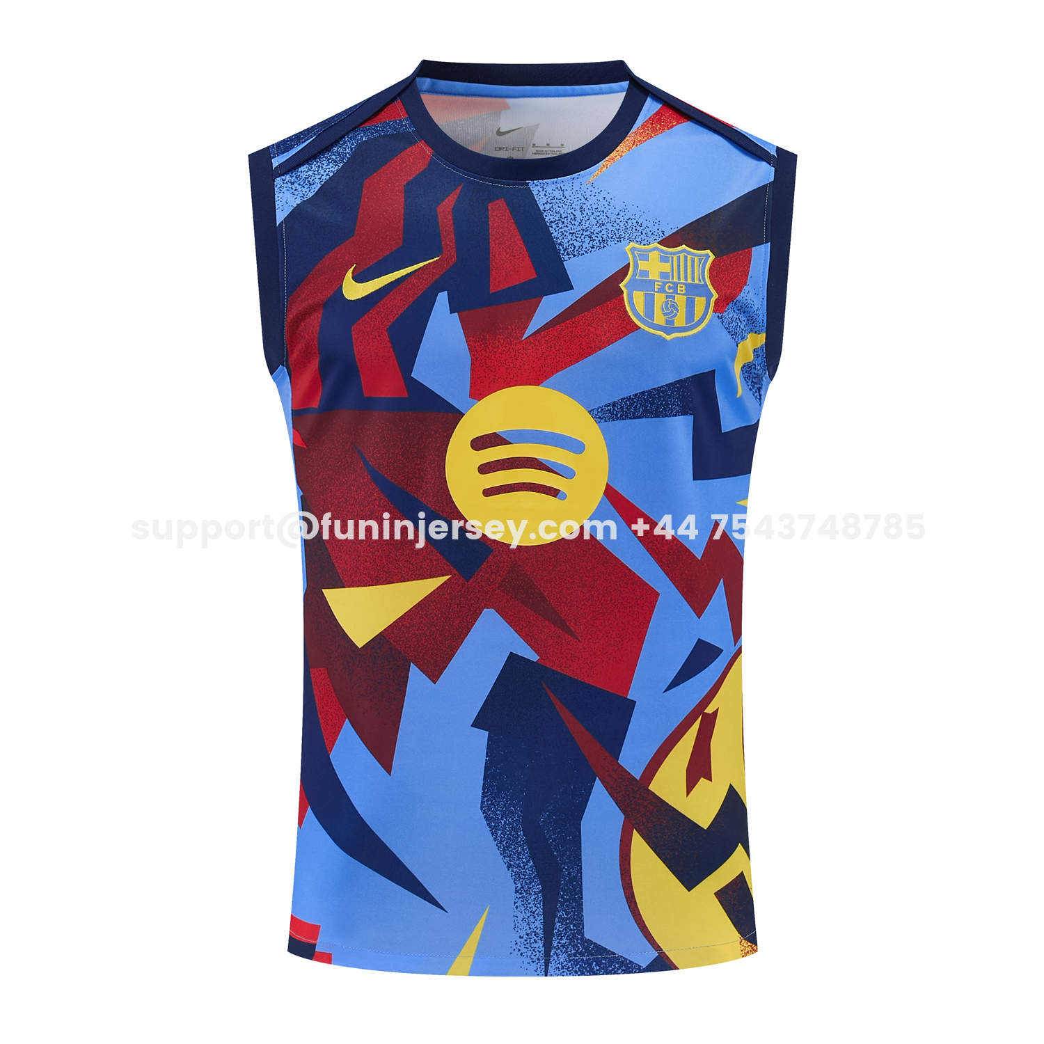 Funinjersey-Barcelona 25-26 Vest Training Set - Colors Top & Dark Blue With Pink Accents Pants