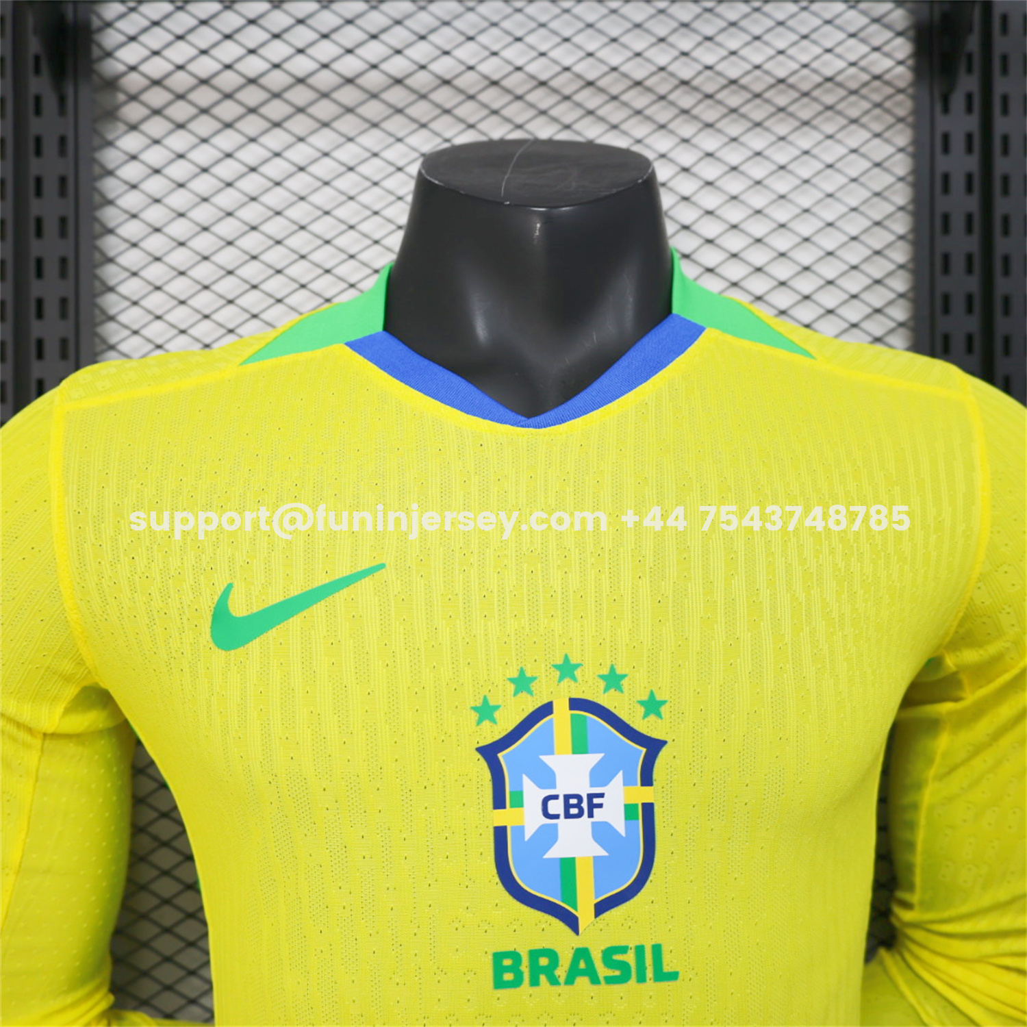 Funinjersey-Brazil 2025 Women's Team Home Long Sleeves Jersey - Men's Player Version