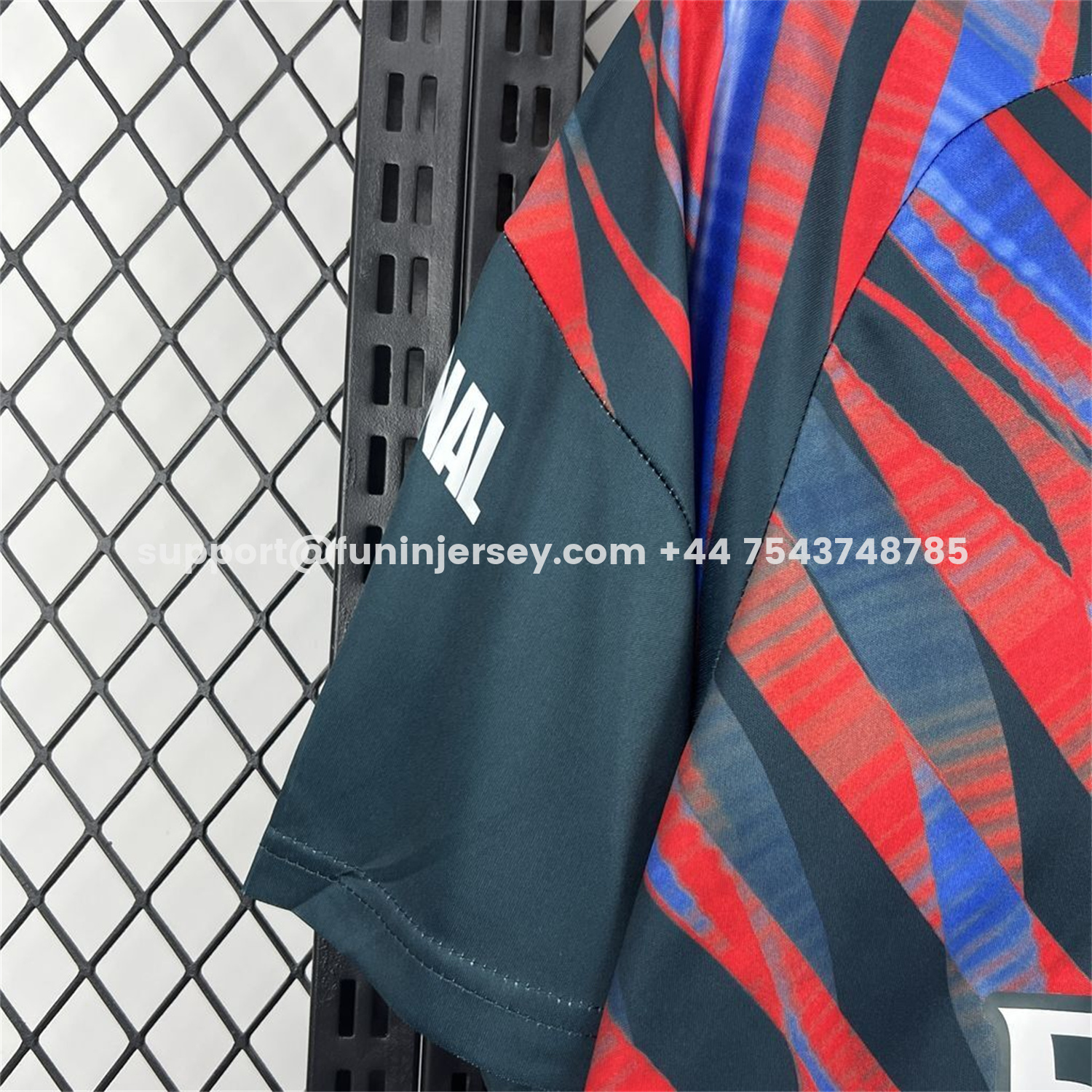 Funinjersey-Arsenal 26-27 Red And Blue Twill Pre-Match Training Jersey - Fans Version