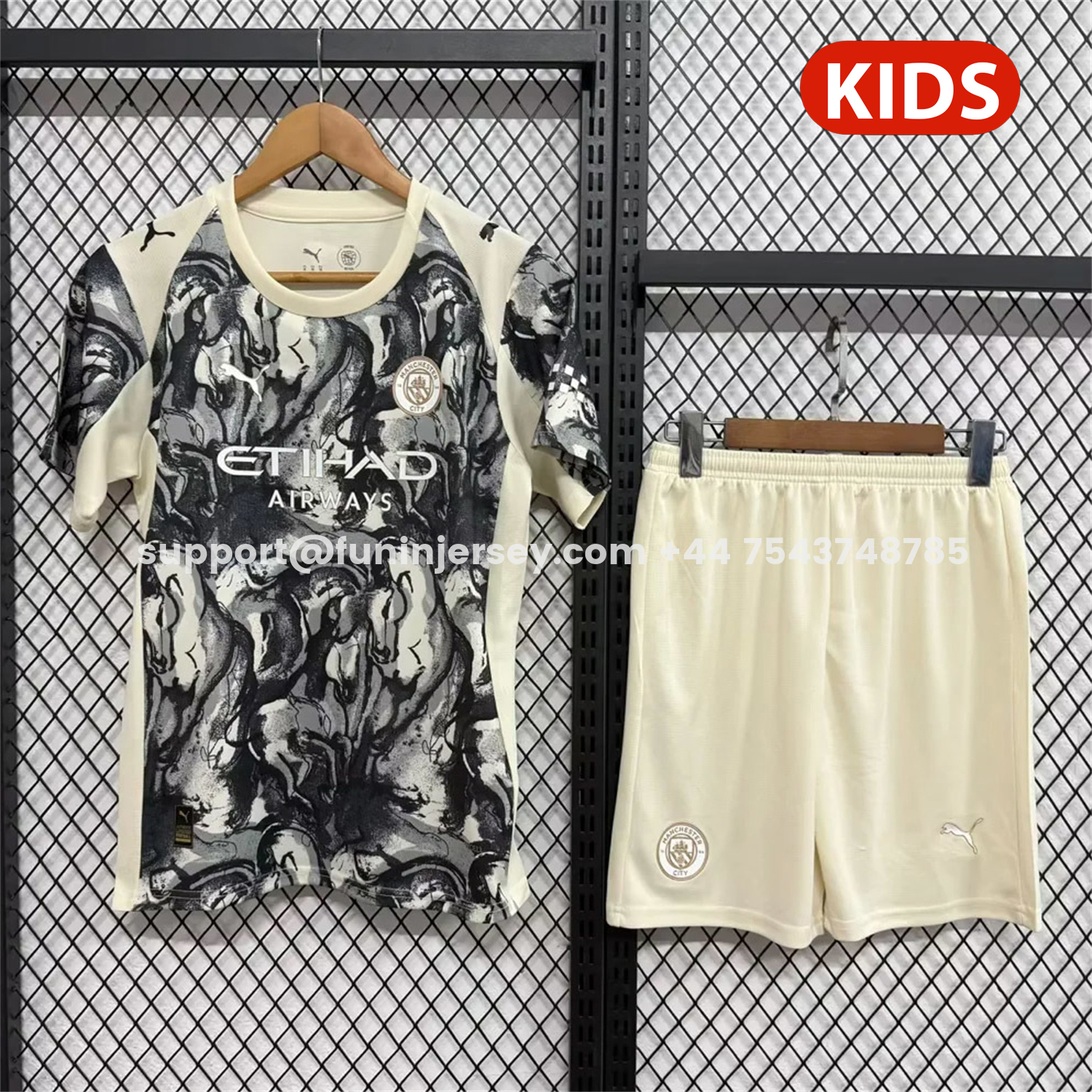 Funinjersey-Manchester City 25-26 Year of the Horse Ink Painting Special Kids Kit