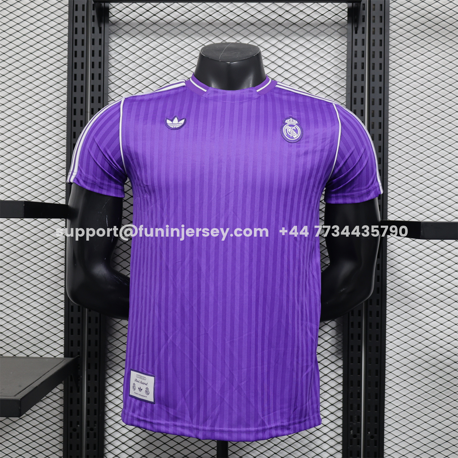 Funinjersey-Real Madrid 25-26 Icon Range Trefoil Purple Travel Jersey - Player Version
