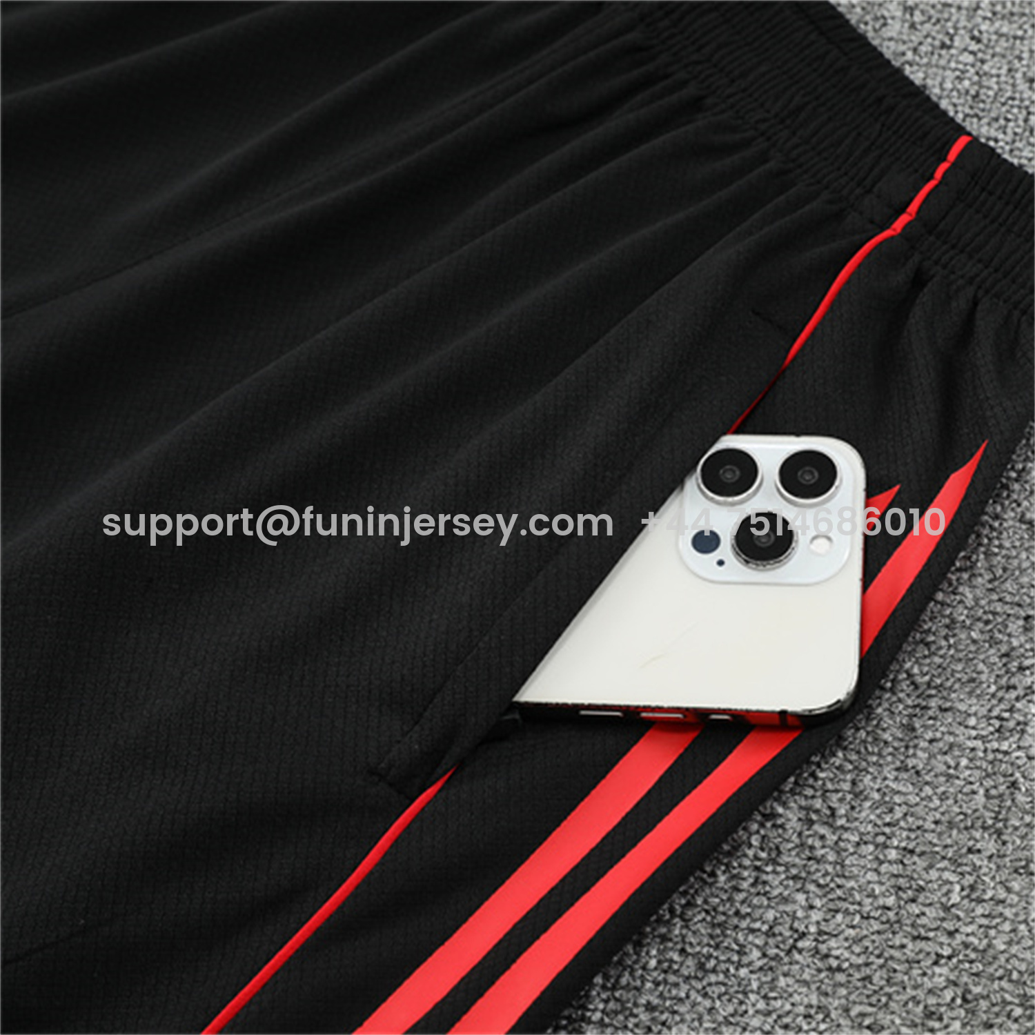 Funinjersey-Ajax 25-26 Short-Sleeve Training Set - Black Top and Black Shorts