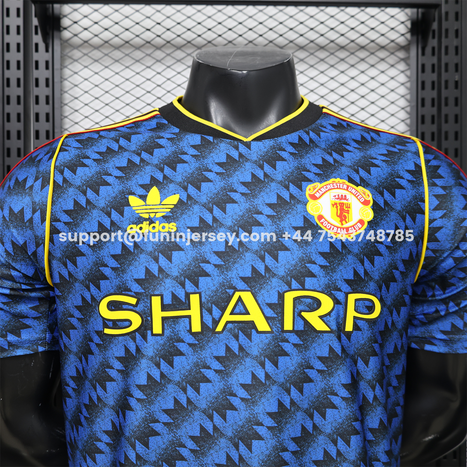 Funinjersey-Manchester United 26-27 Retro Style Casual Dark Blue Special Jersey - Player Version