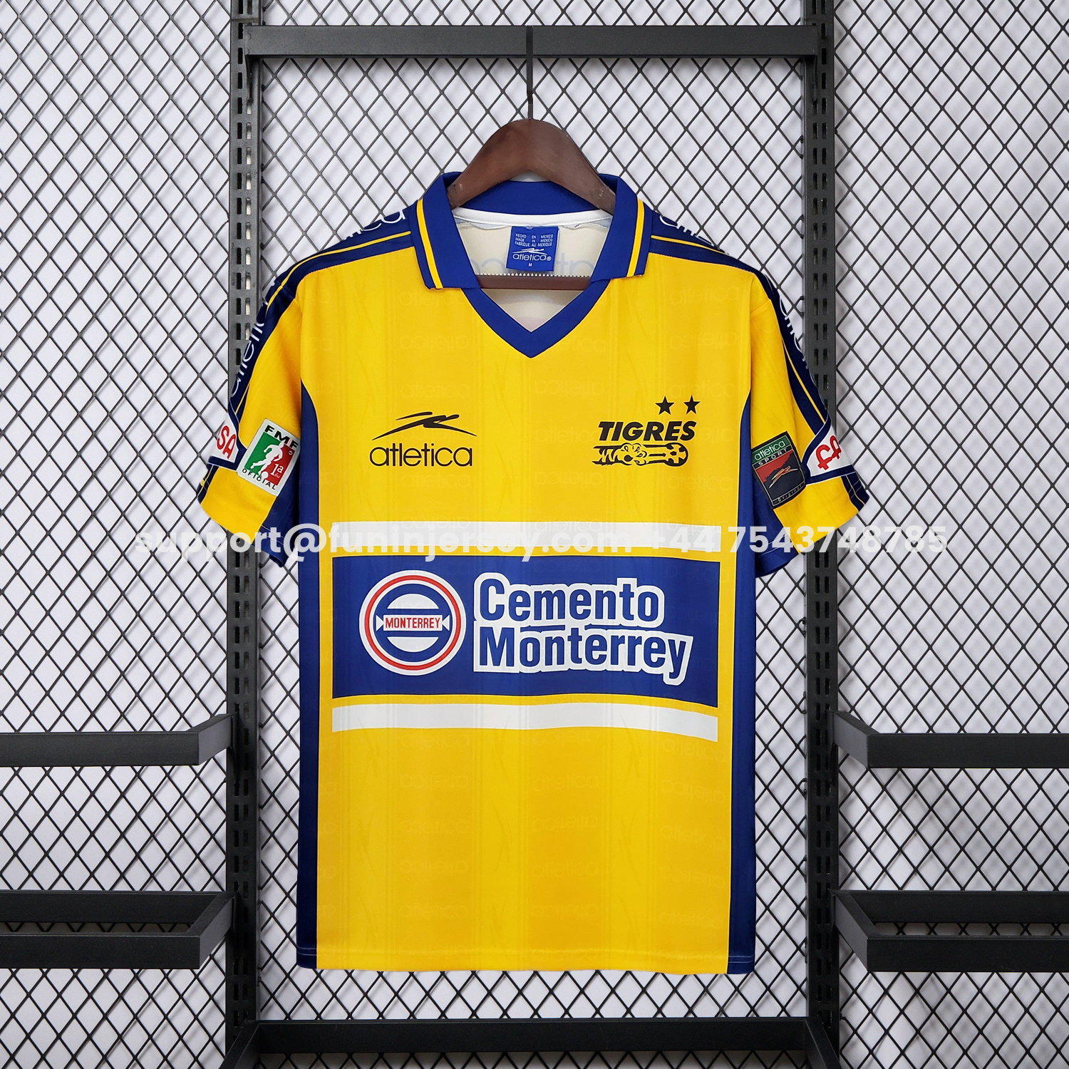 Funinjersey-Retro Tigres UANL 1999-00 Home Jersey