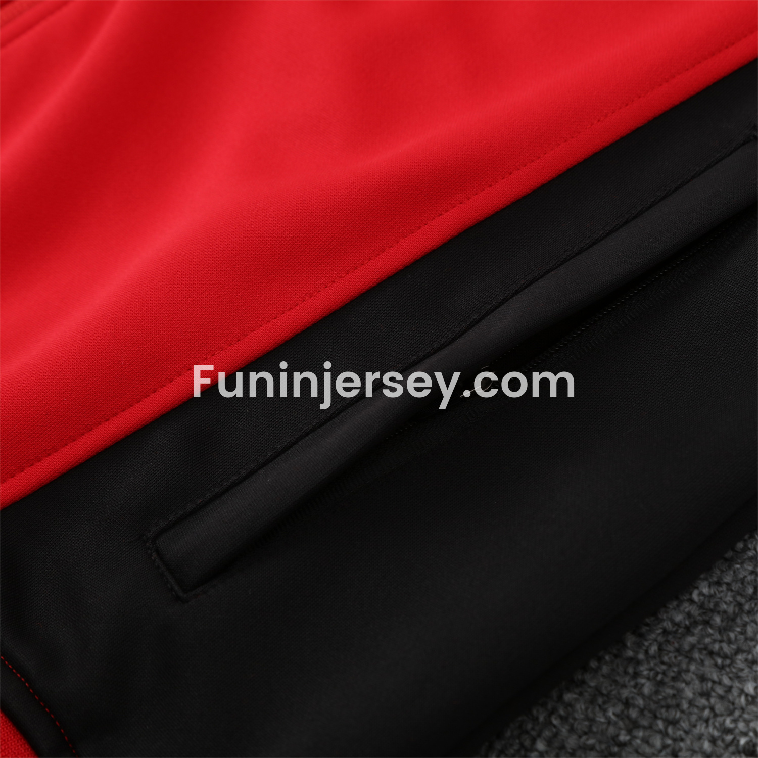Funinjersey-River Plate 25-26 Terrace Jacket Training Tracksuit - Red Jackets & Black Pants