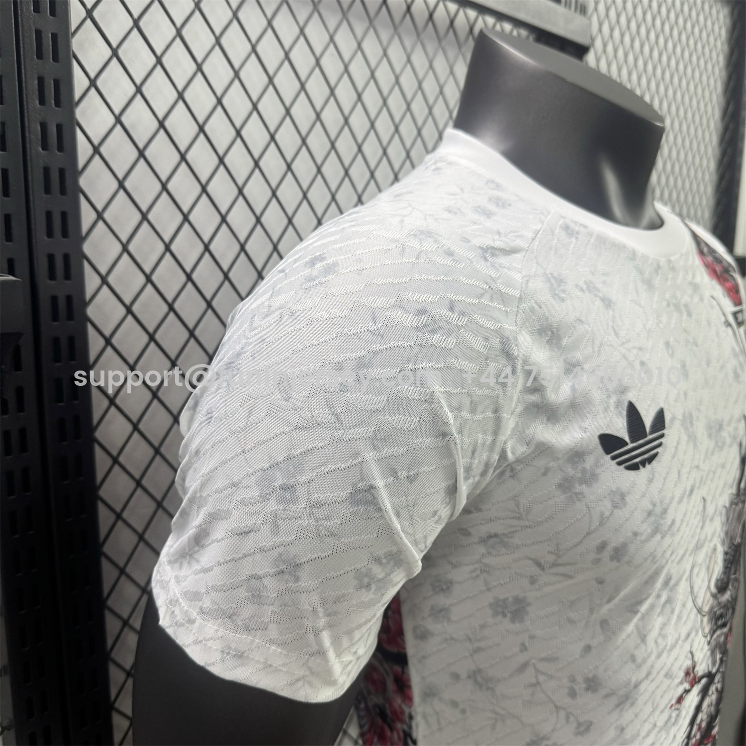 Funinjersey-Japan 25-26 Black Dragon And Flowers White Special Jersey - Player Version