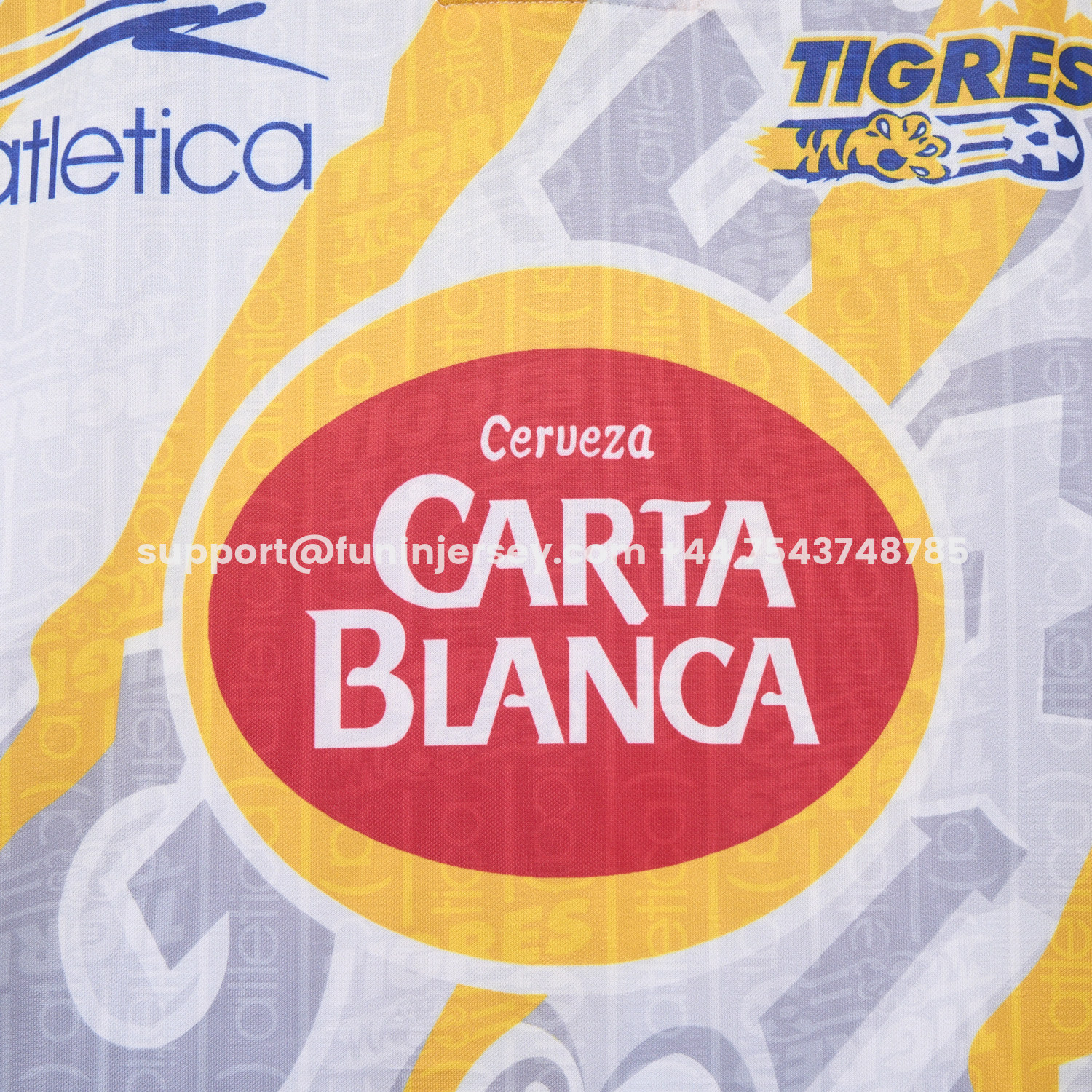 Funinjersey-Retro Tigres UANL 1997-98 Away White Jersey