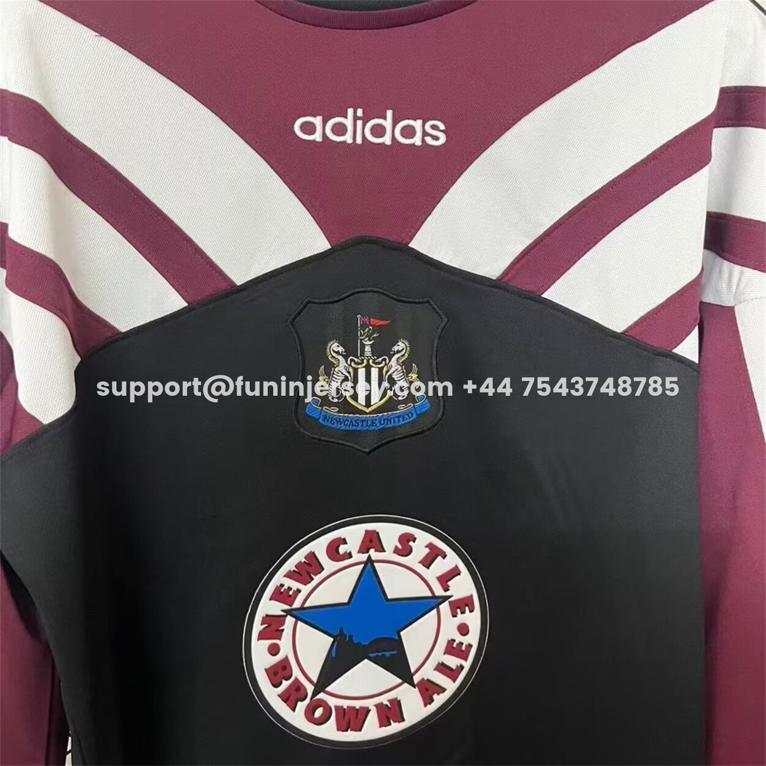 Funinjersey-Retro Newcastle United 1995-96 Central Logo Special Unisex Pullover Hoodie