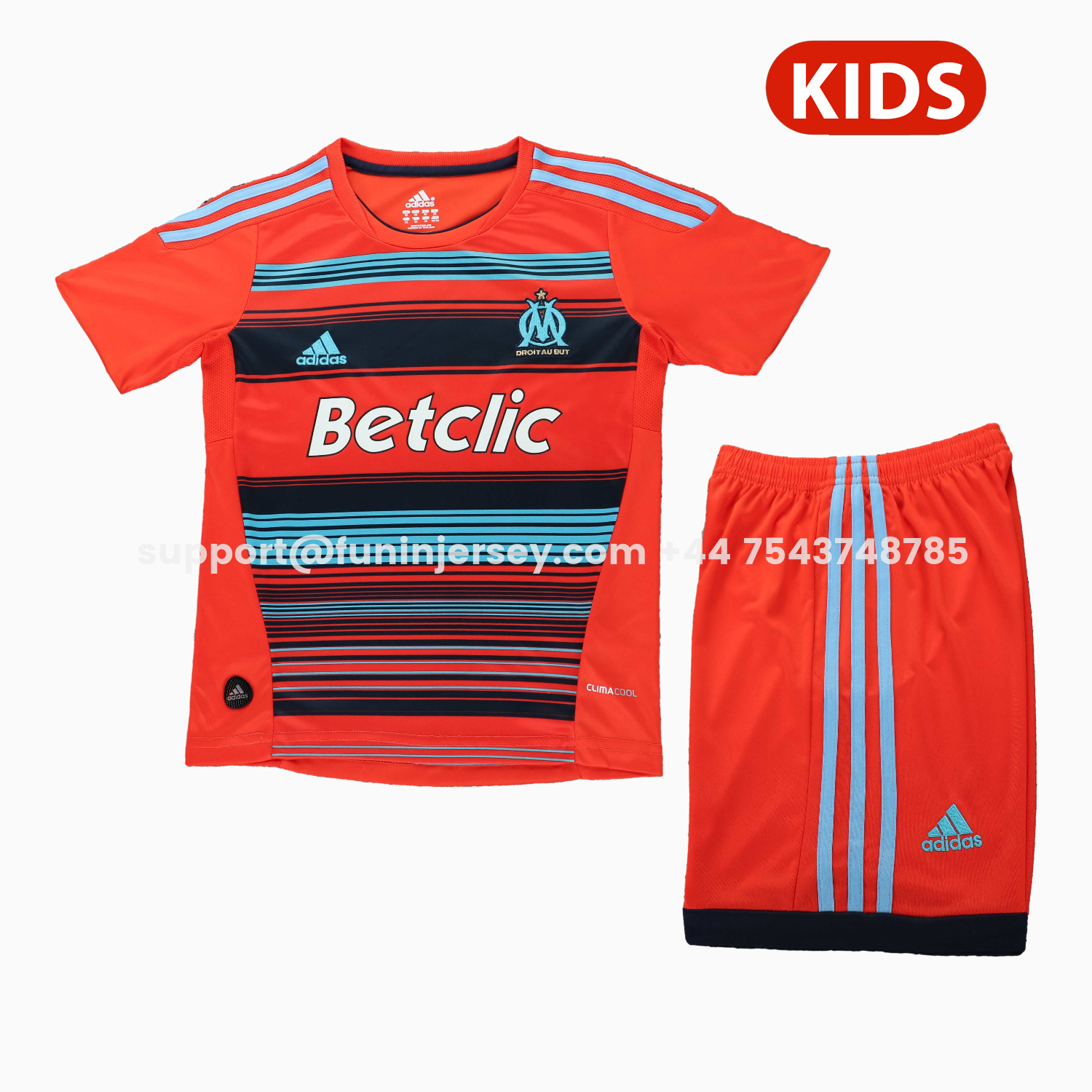 Funinjersey-Retro Marseille 2011-12 Home Kids Kit