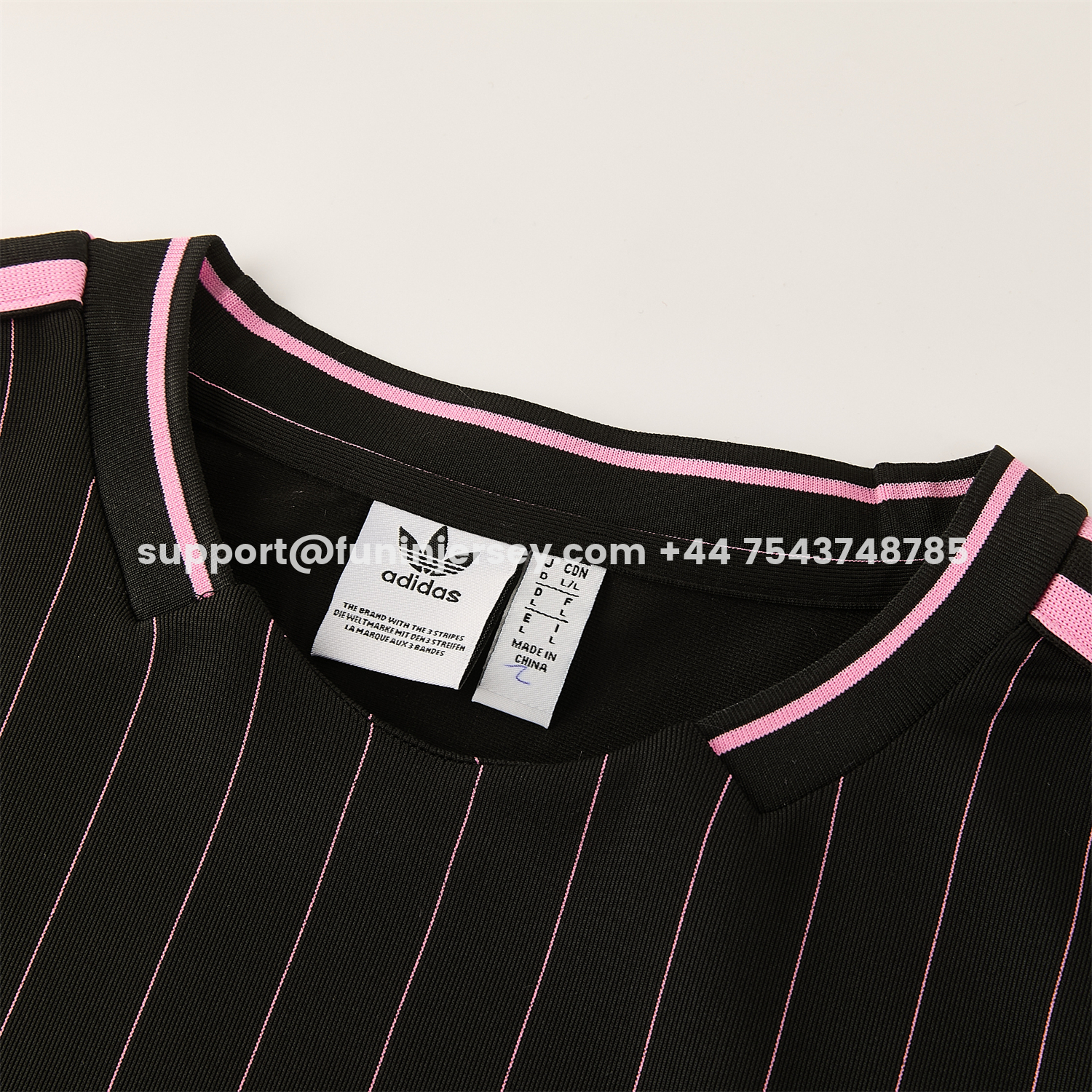 Funinjersey-Juventus 26-27 Short-Sleeve Training Set - Pink Lines Black Top & Shorts