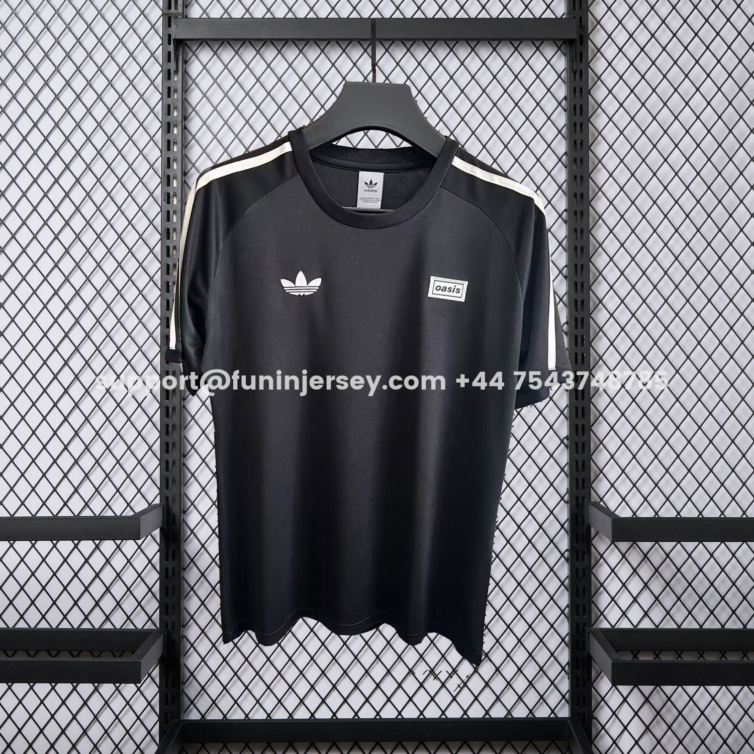 Funinjersey-Adidas 25-26 Oasis Originals Tour Black Jersey - Fans Version