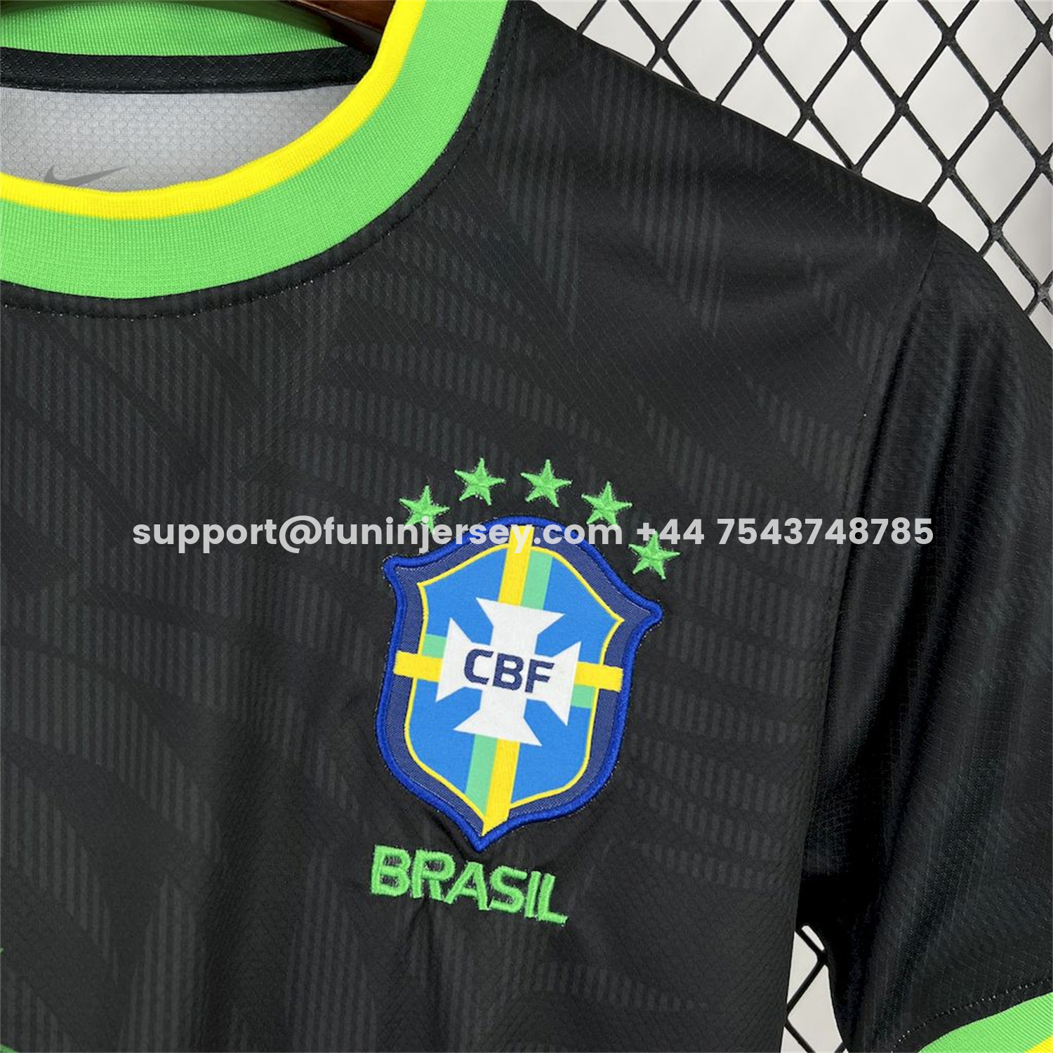 Funinjersey-Brazil 25-26 Yellow Dove Black Jersey - Fans Version