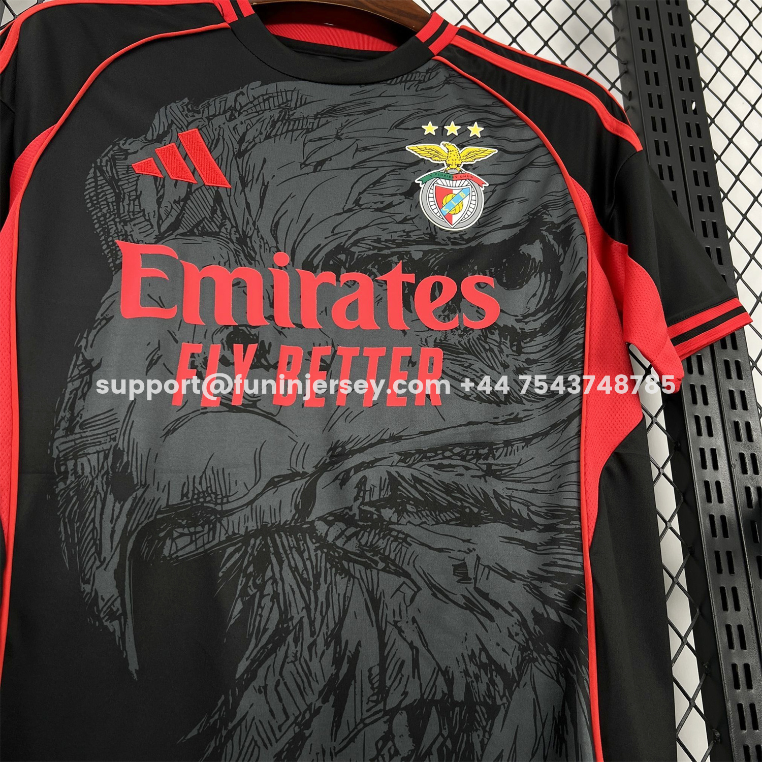 Funinjersey-Benfica 25-26 Grey Eagle Black Special Jersey - Fans Version