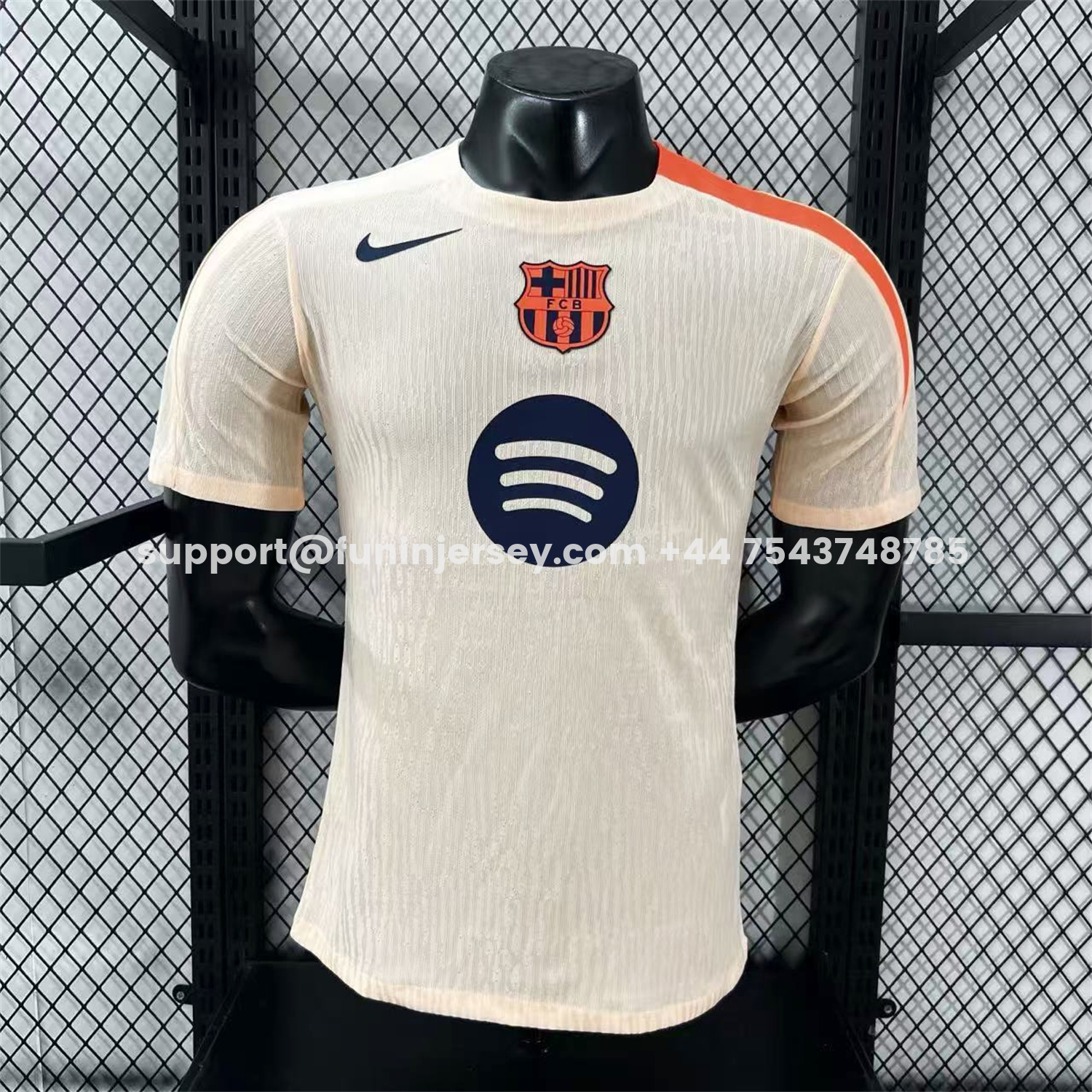 Funinjersey-Barcelona 25-26 Beige Pre-Match Jersey - Player Version