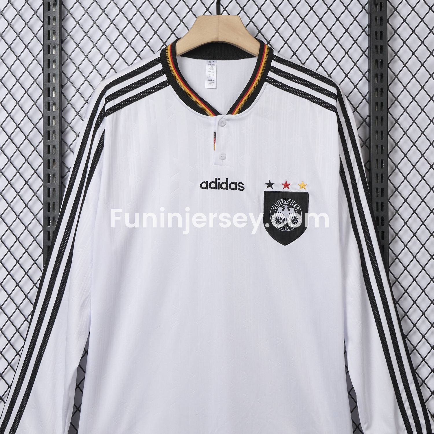Funinjersey-Retro Germany 1996 Home Long Sleeves Jersey