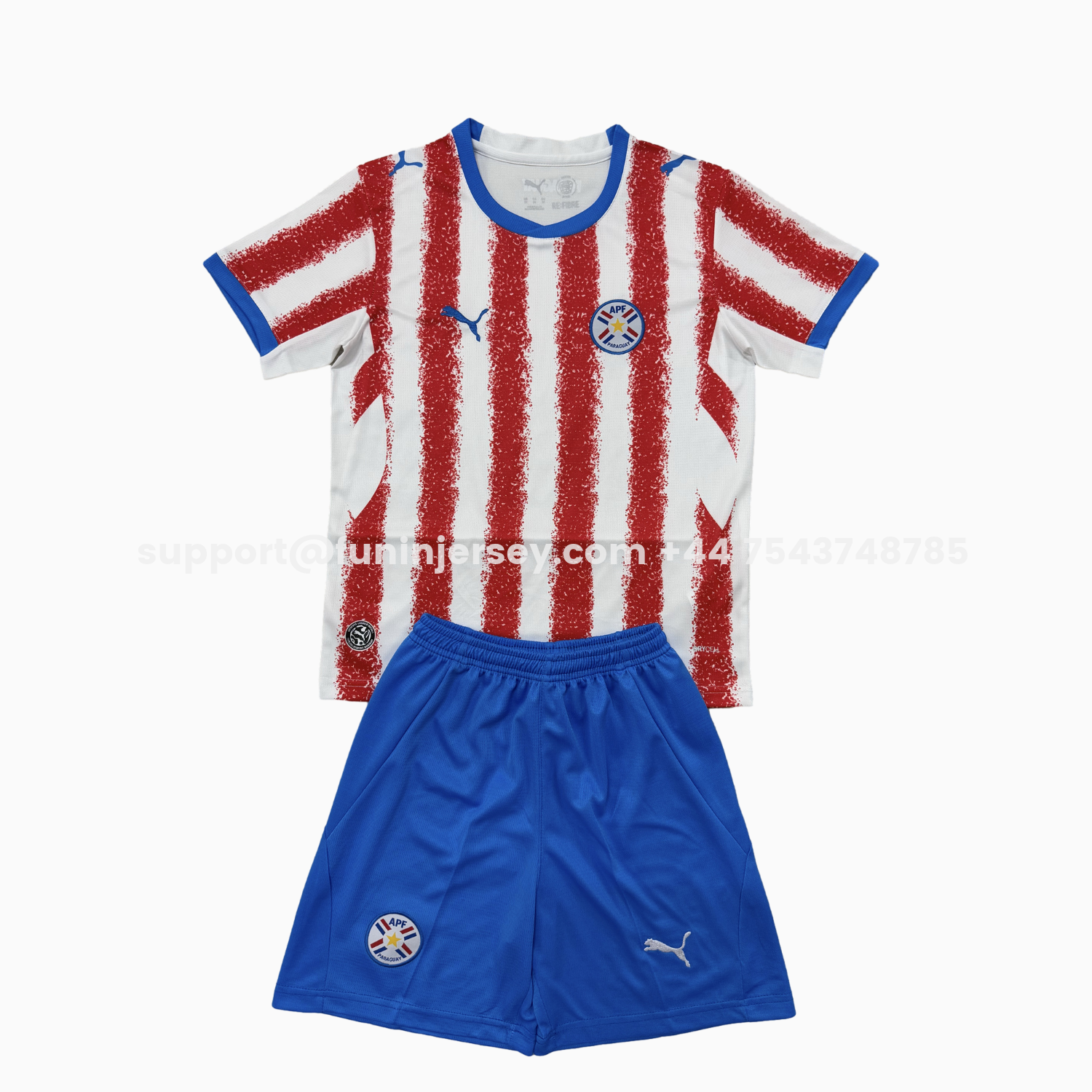 Funinjersey-Paraguay 26-27 Home Men's Adult Jersey Set - Fans Version