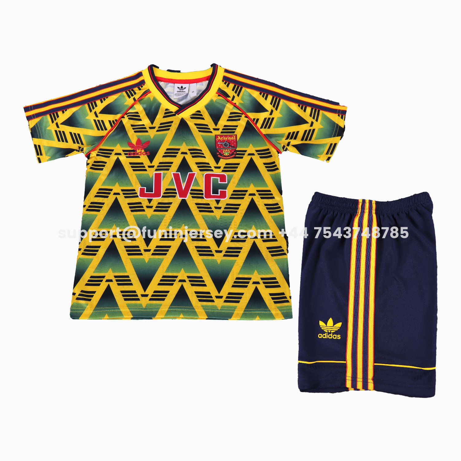 Funinjersey-Retro Arsenal 1991-93 Away Kids Kit