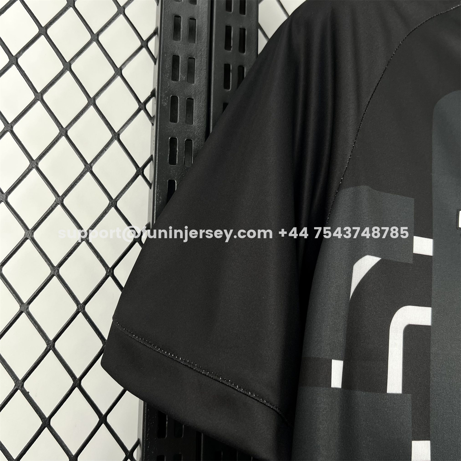 Funinjersey-Santa Cruz 26-27 Pre-Match Black With White Lines Jersey - Fans Version