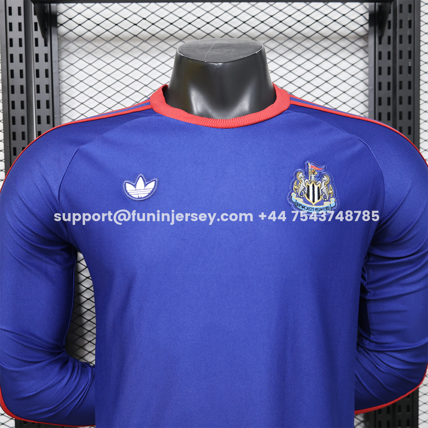 Funinjersey-Newcastle United 25-26 Purple-Blue Casual Long Sleeves Jersey - Player Version