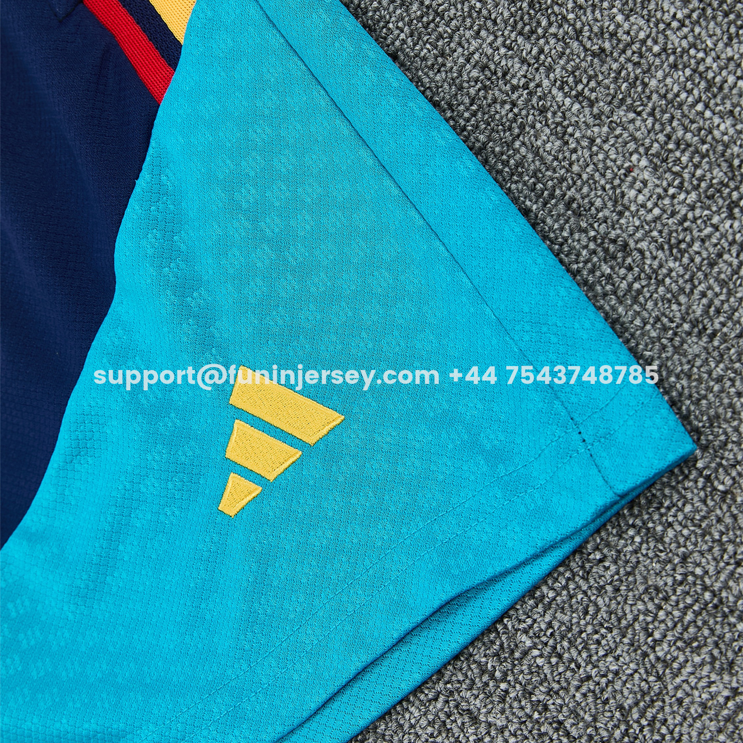 Funinjersey-Spain 2026 Short-Sleeve Training Set - Dark Blue Top & Dark Blue Pants