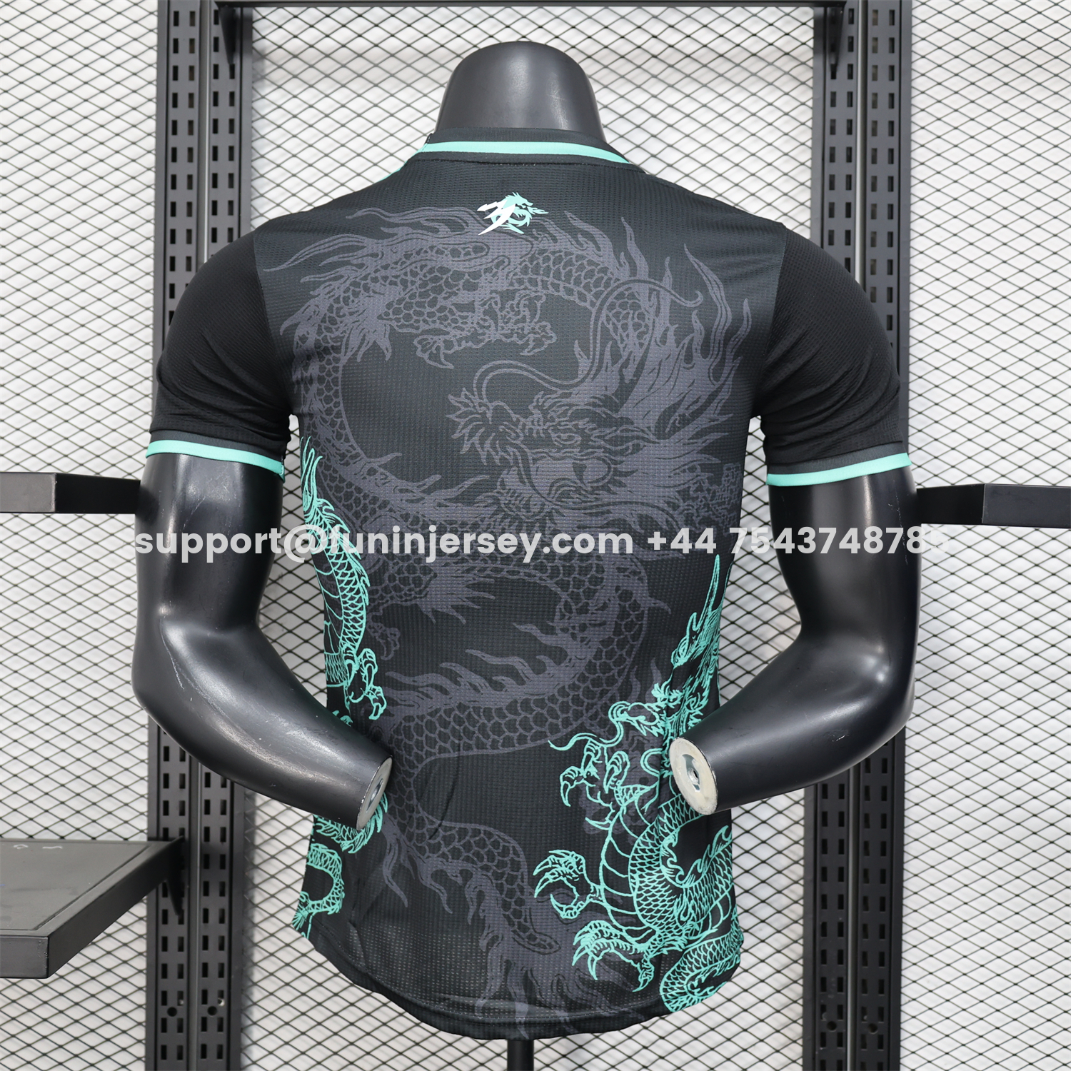 Funinjersey-Algeria 25-26 Green Dragon Pattern Black Jersey - Player Version