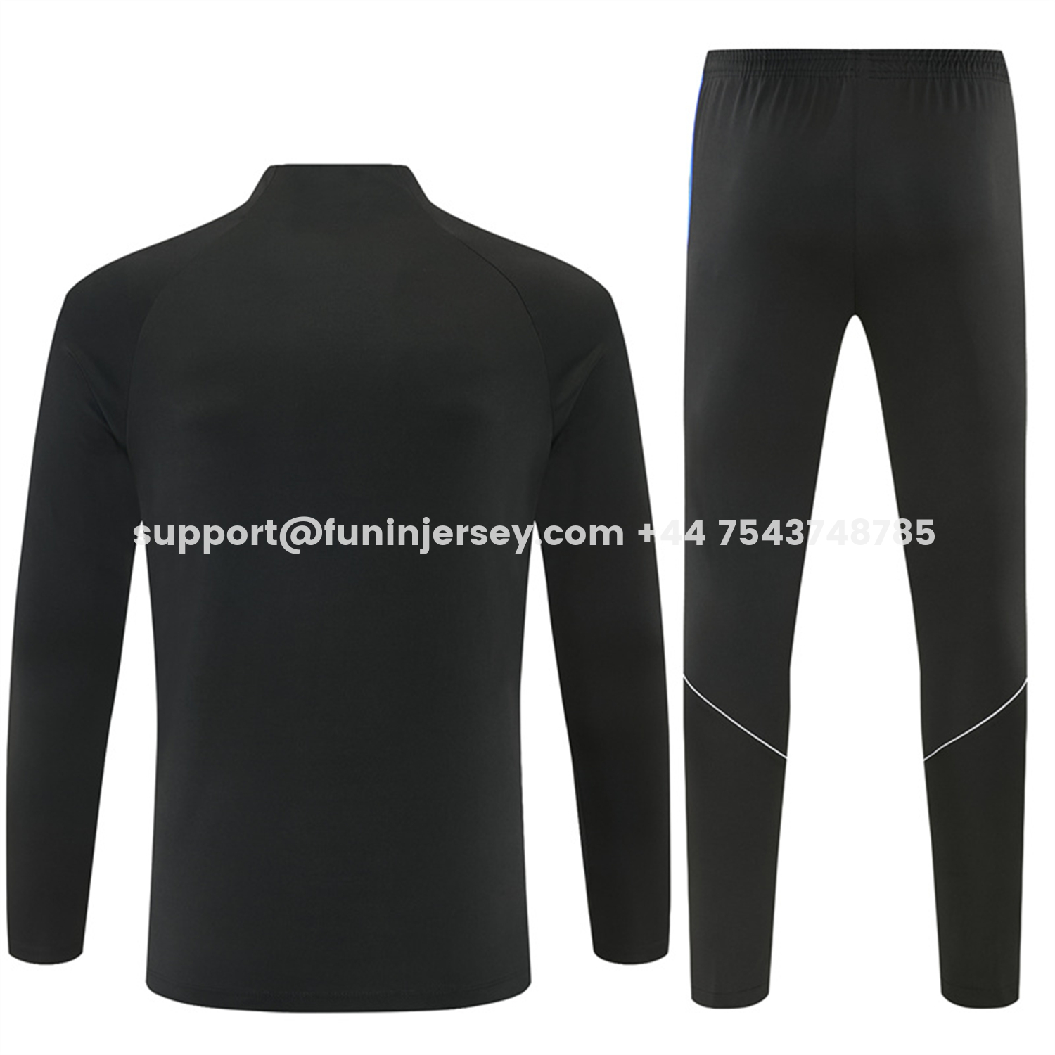 Funinjersey-Atletico Madrid 26-27 Kids Long Sleeve Training Set - Black Top & Black Pants