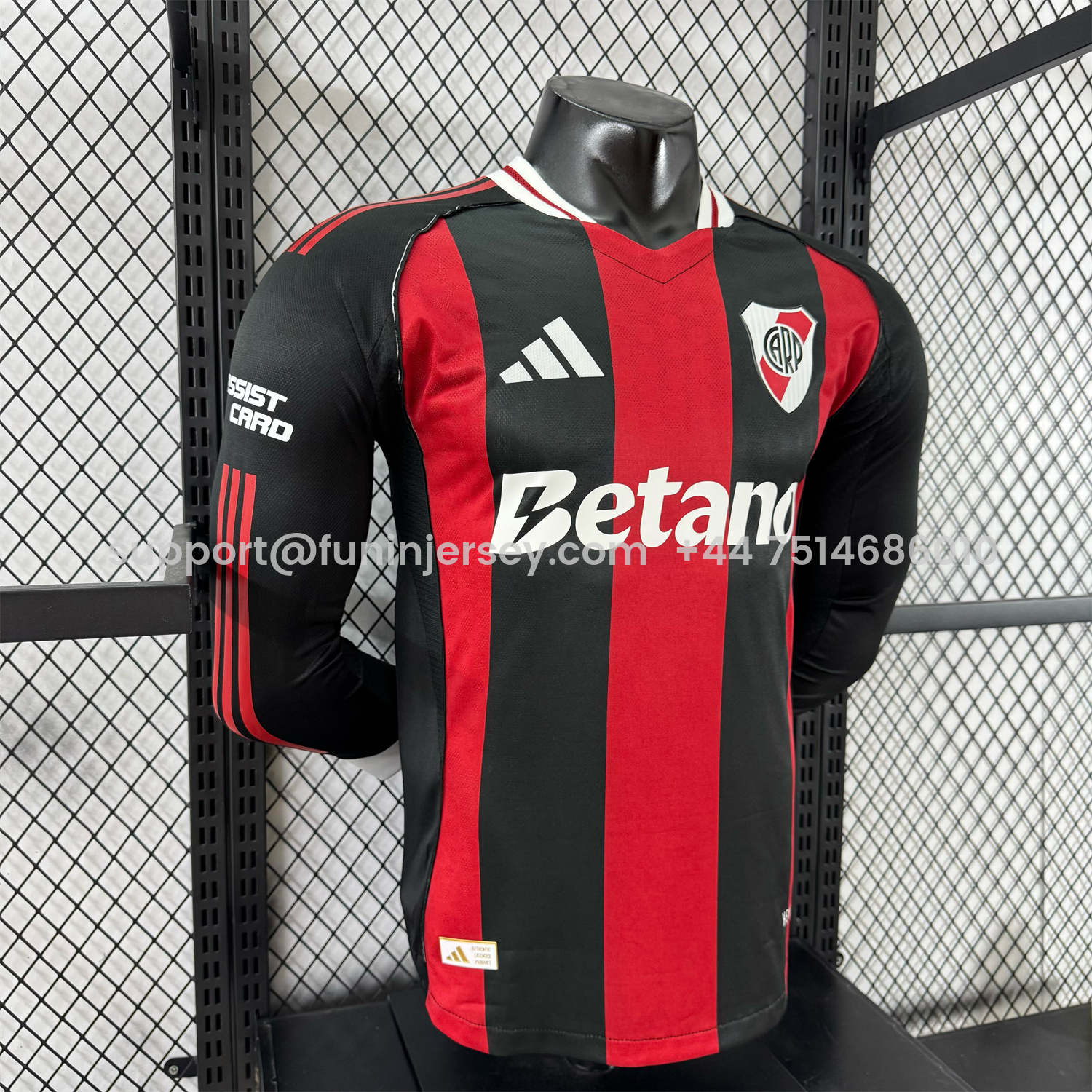 Funinjersey-River Plate 25-26 Away Long Sleeves Jersey - Player Version