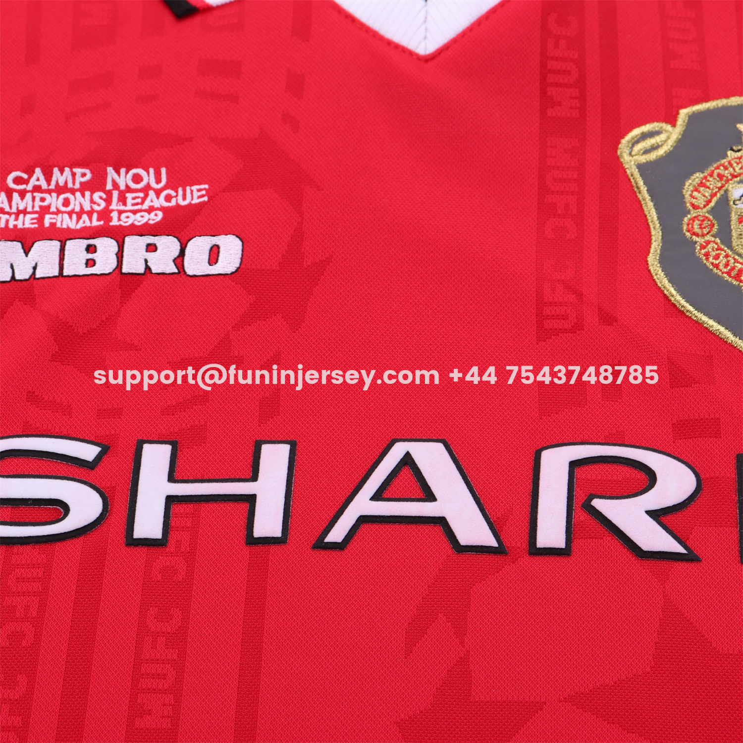 Funinjersey-Retro Manchester United 1999-00 Home Kids Kit