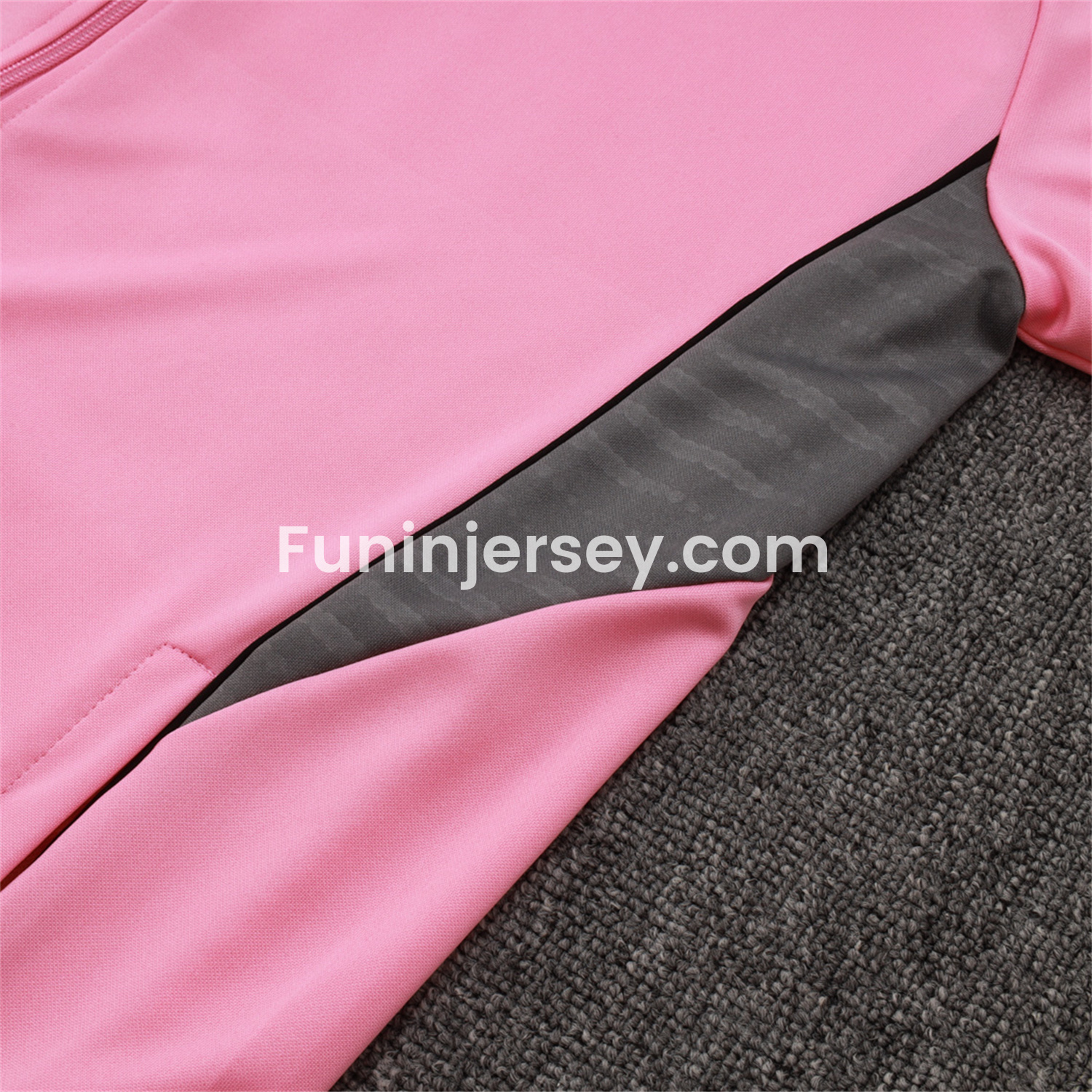 Funinjersey-INT M.A.M 25-26 Jacket Training Tracksuit - Pink Top and Black Pants