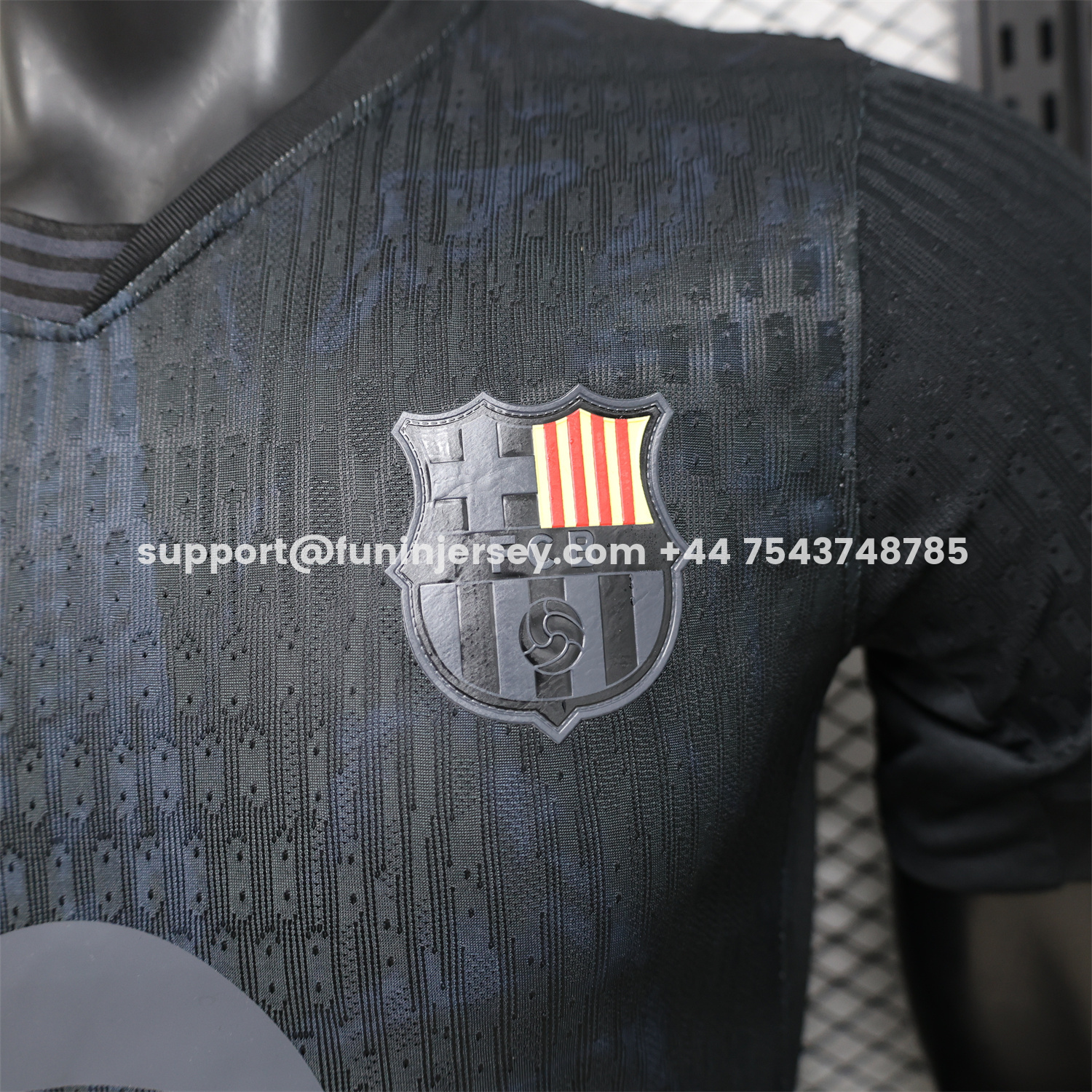 Funinjersey-Barcelona 25-26 Blue Texture Black Special Jersey - Player Version