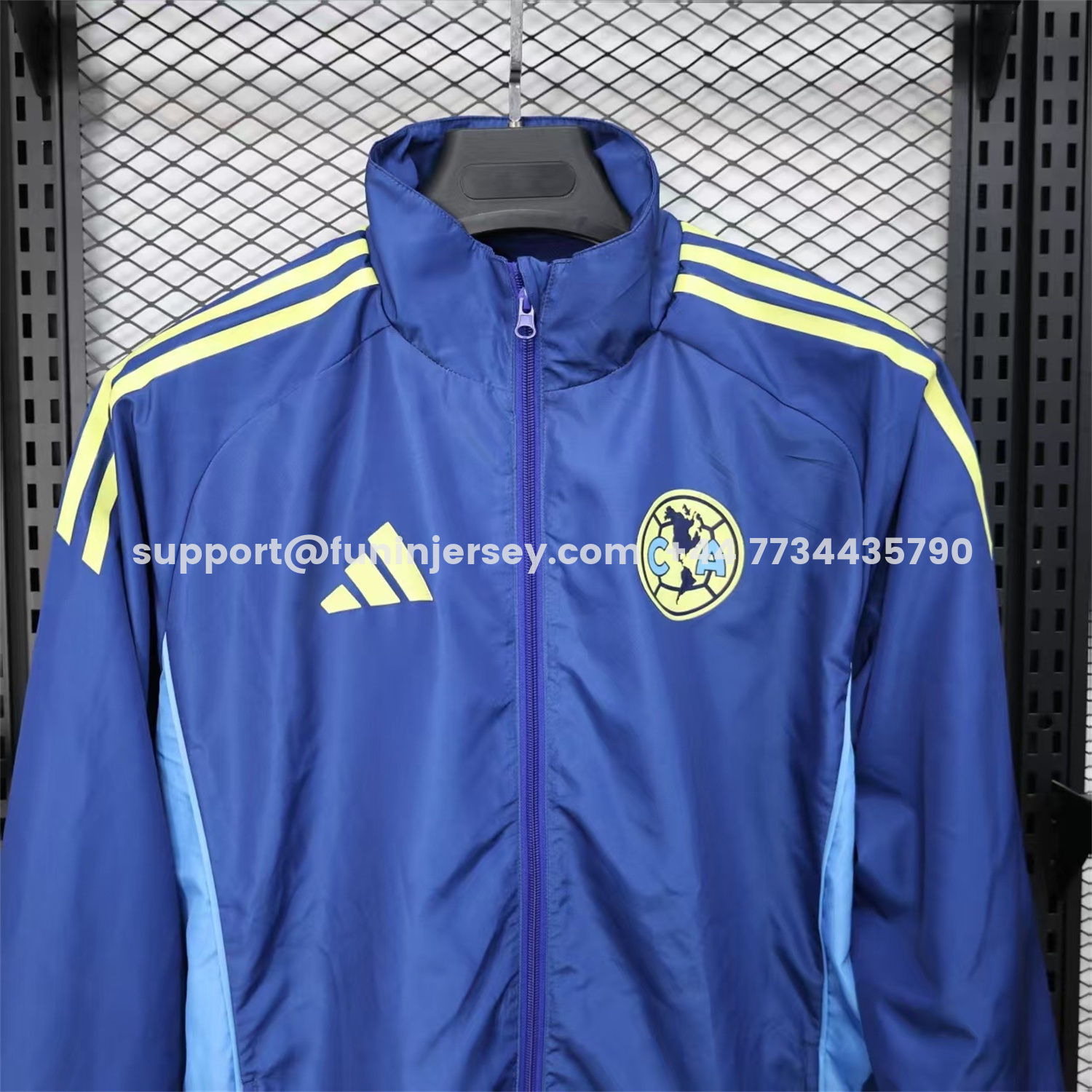 Funinjersey-Club América 25-26 Blue Windbreaker Jacket