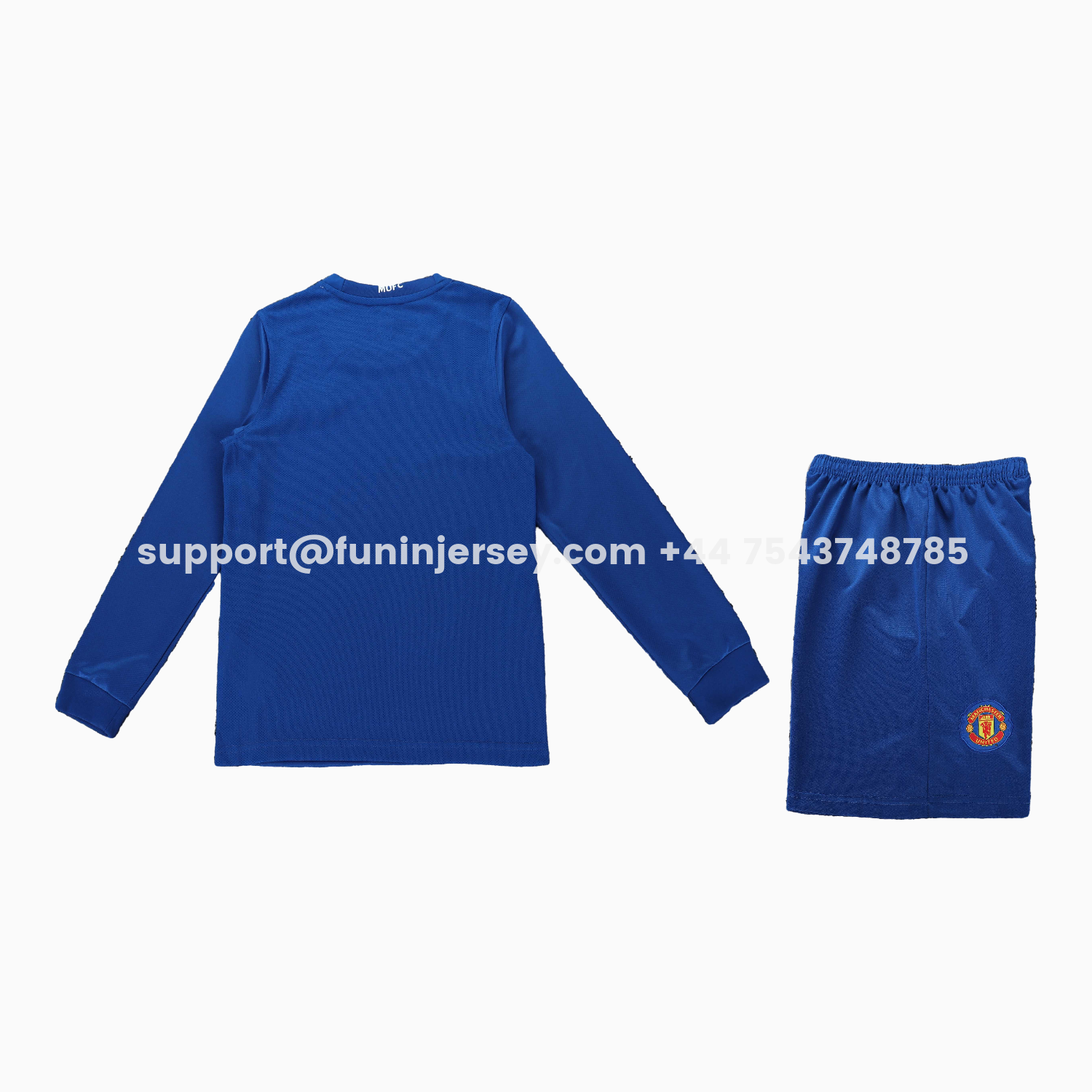 Funinjersey-Retro Manchester United 2008-09 Third Long Sleeves Kids Kit