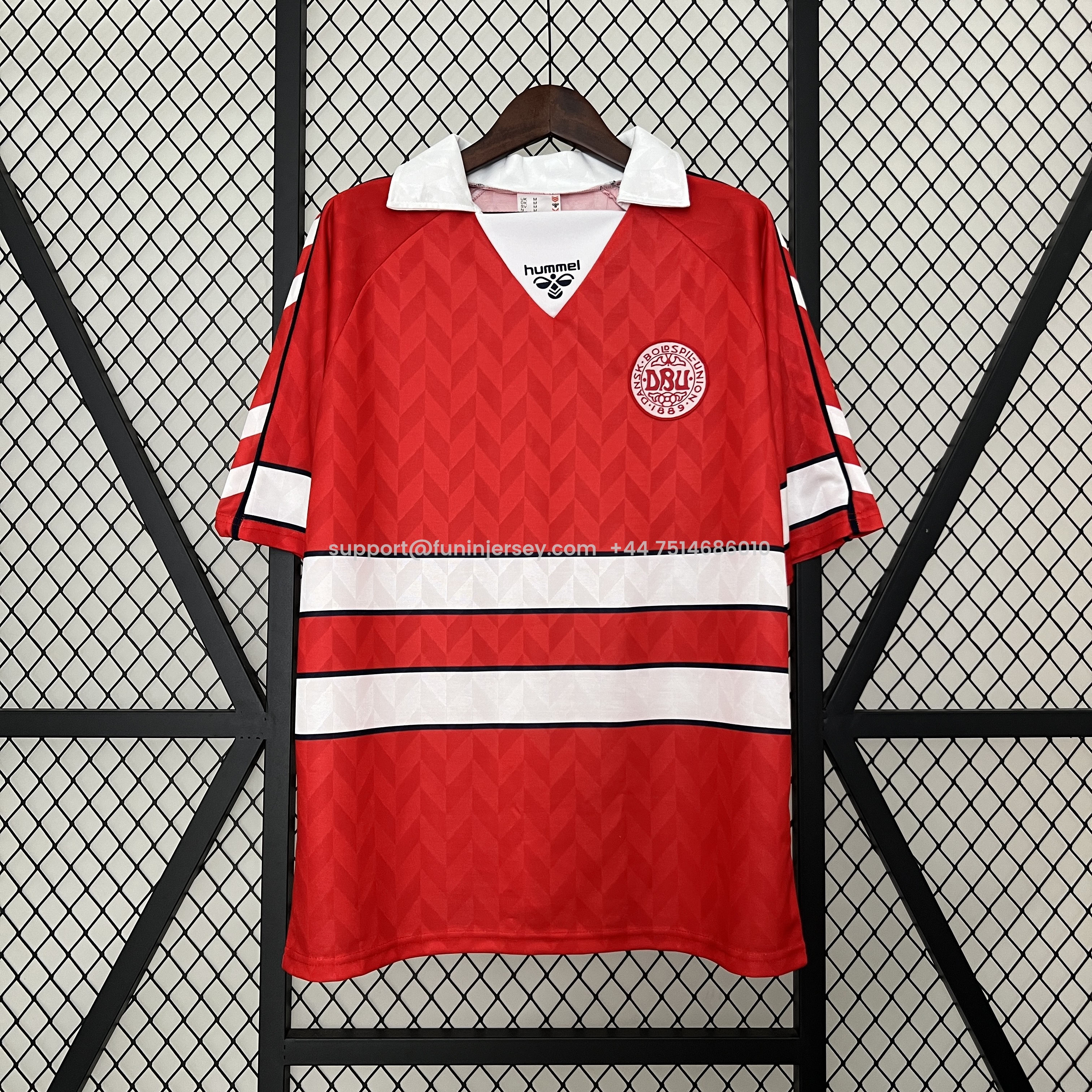 Funinjersey-Retro Denmark 1988 Home Stadium Jersey - Fans Version