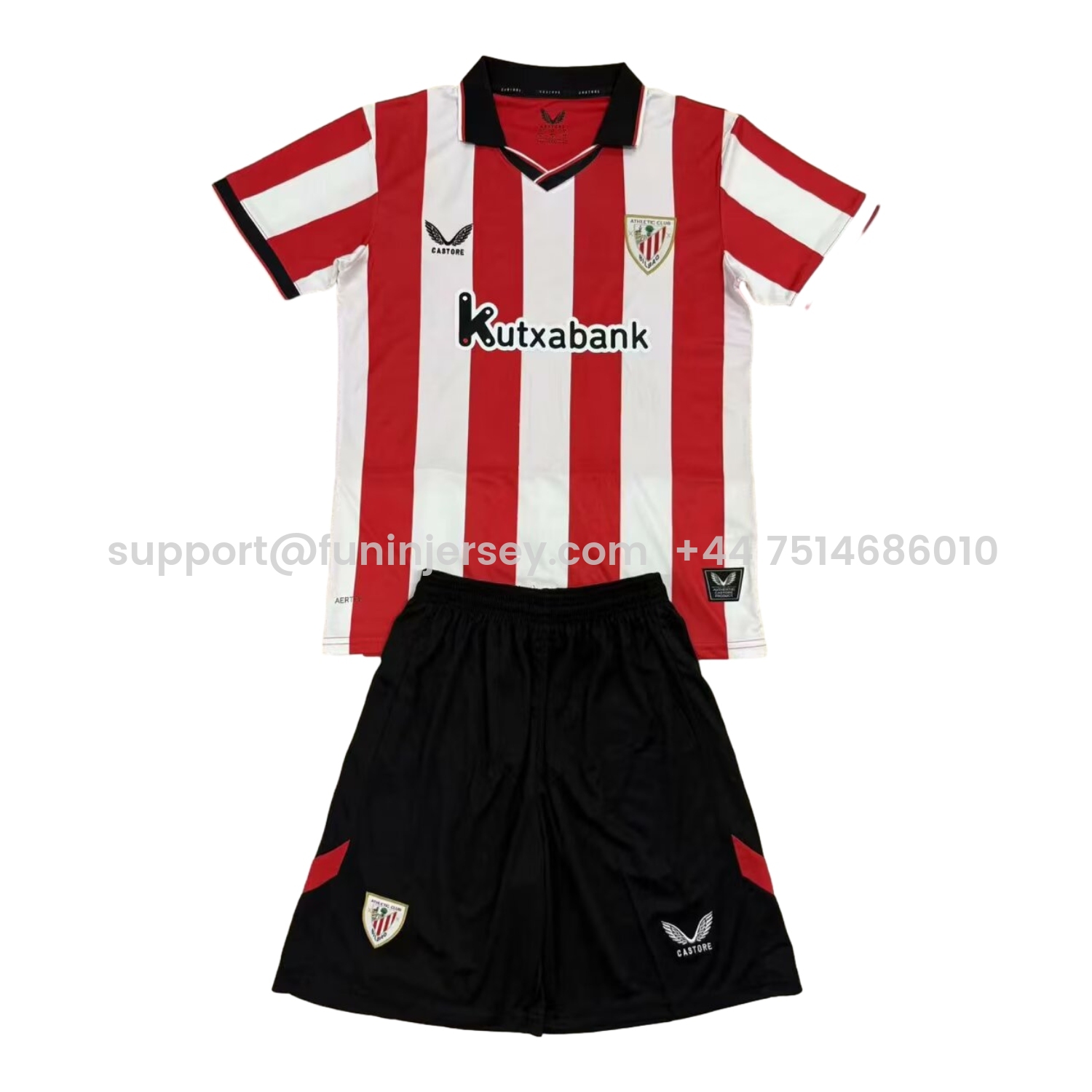 Funinjersey-Athletic Bilbao 25-26 Home Men's Adult Jersey Set - Fans Version