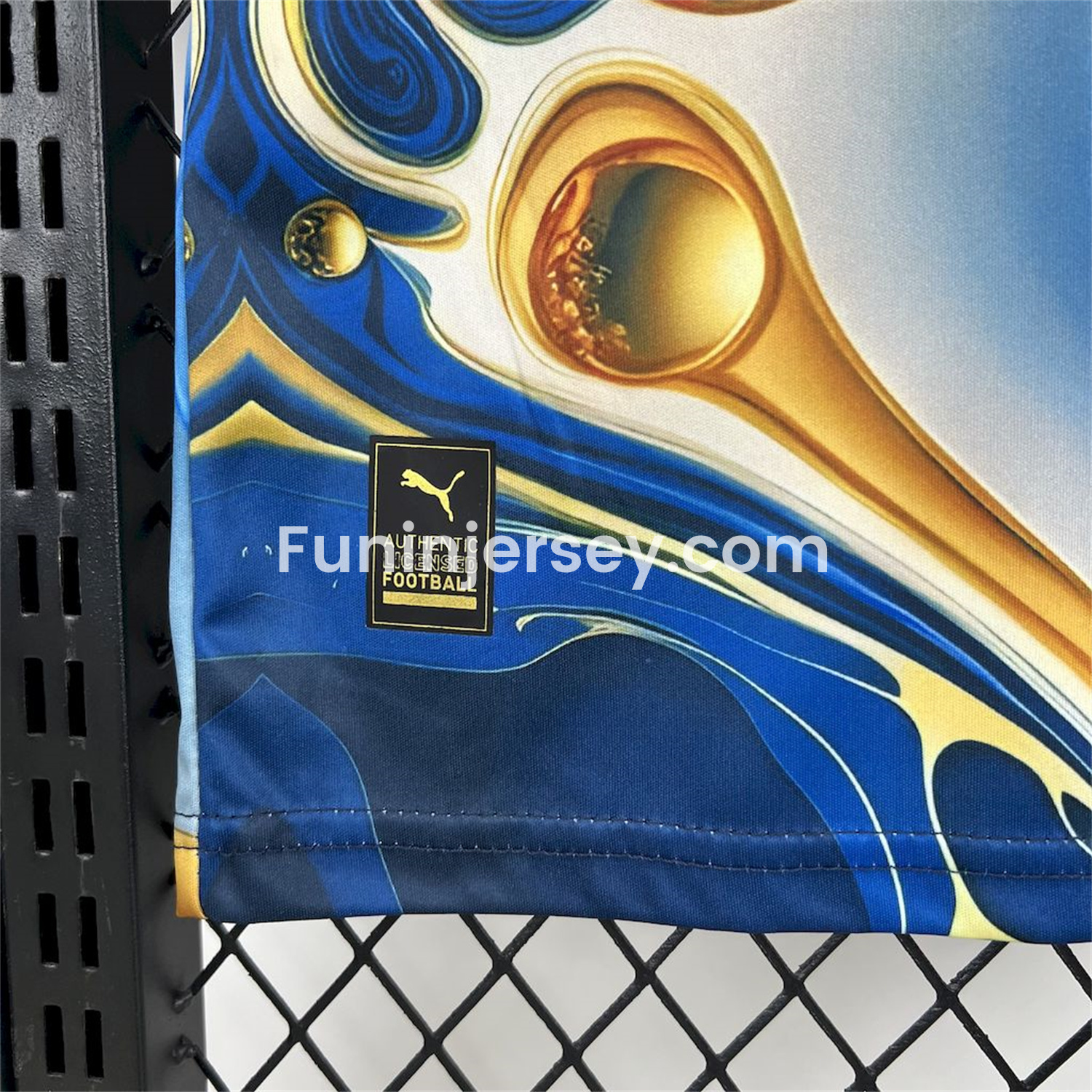 Funinjersey-Manchester City 25-26 Blue Golden Fan-designed Special Edition Jersey - Fans Version