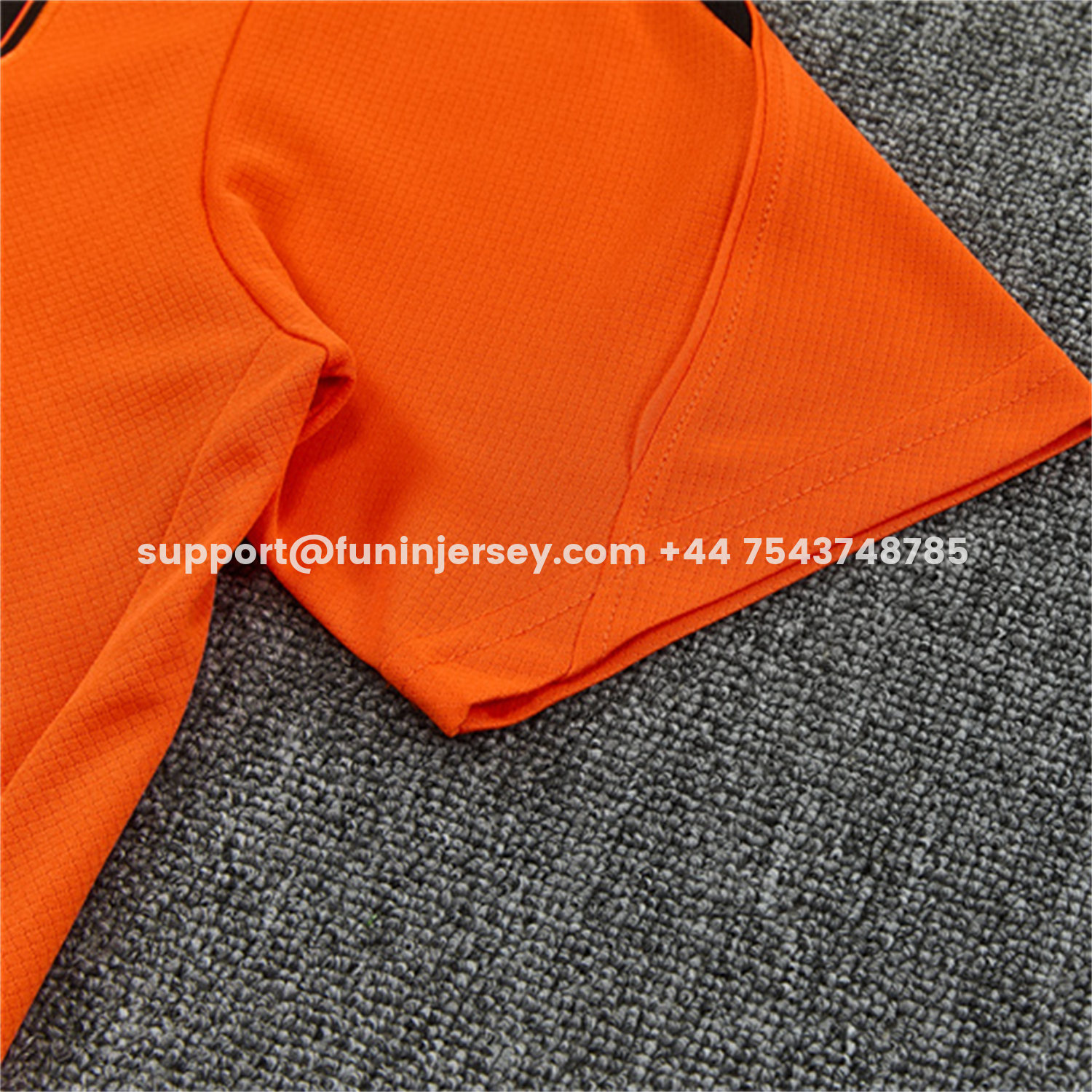 Funinjersey-Netherlands 2026 Short-Sleeve Training Set - Orange Top & Black With Orange Accents Pants