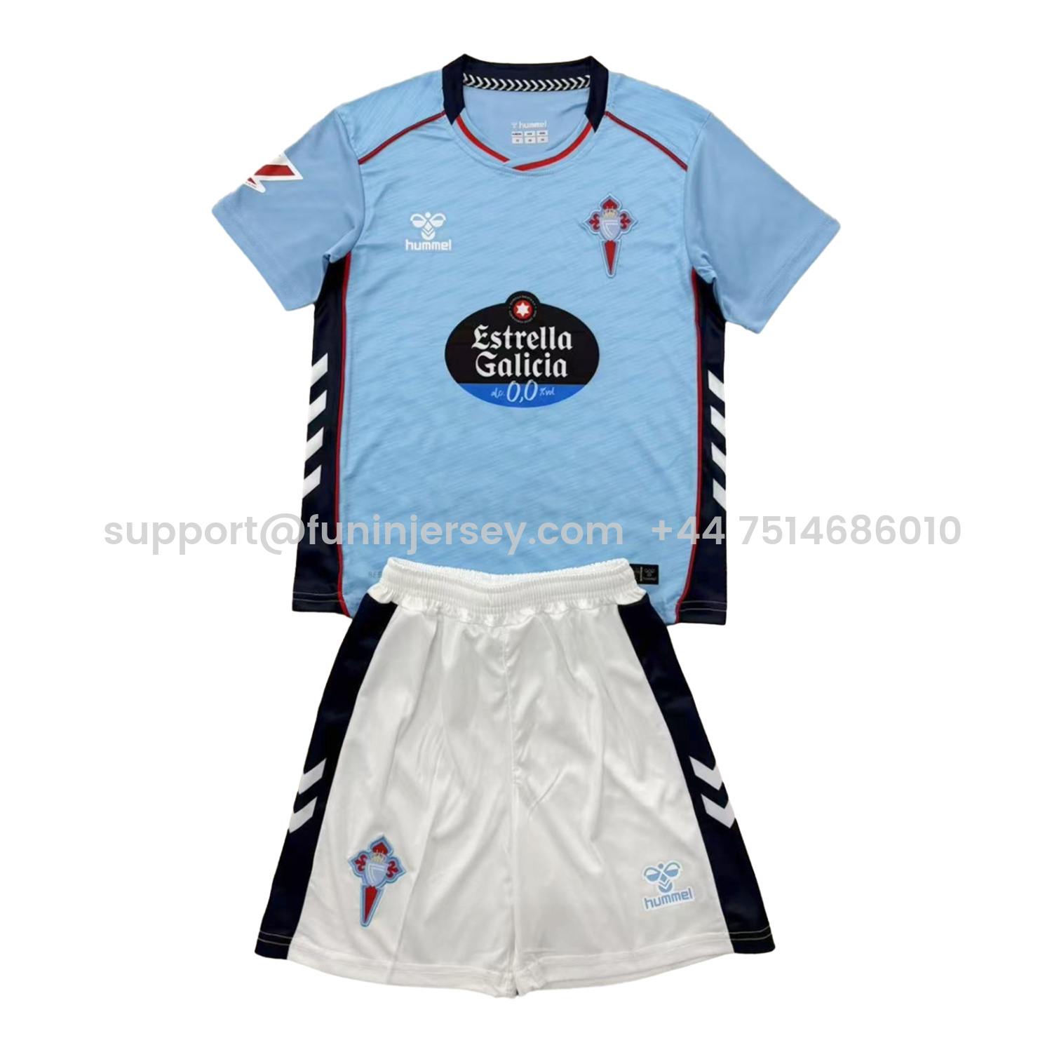 Funinjersey-Celta Vigo 25-26 Home Men's Adult Jersey Set - Fans Version