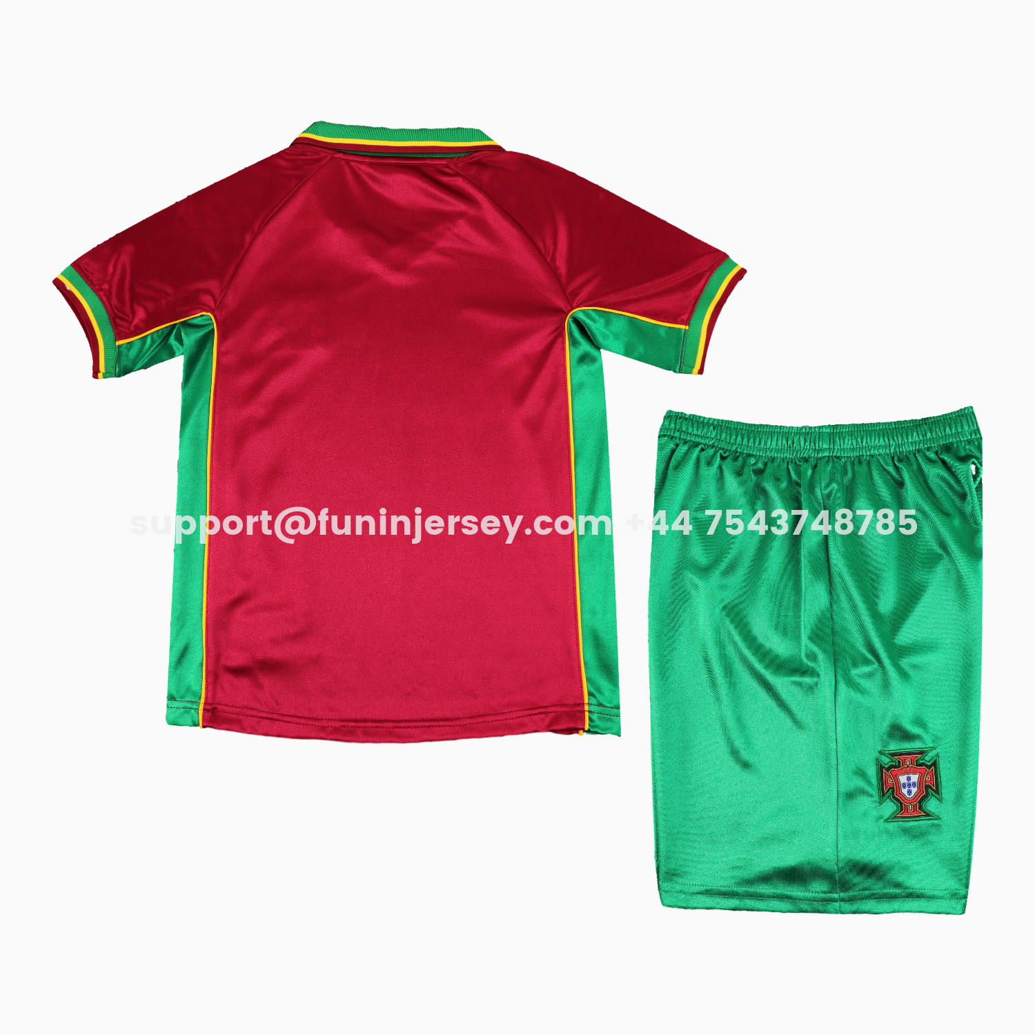 Funinjersey-Retro Portugal 1998 Home Kids Kit