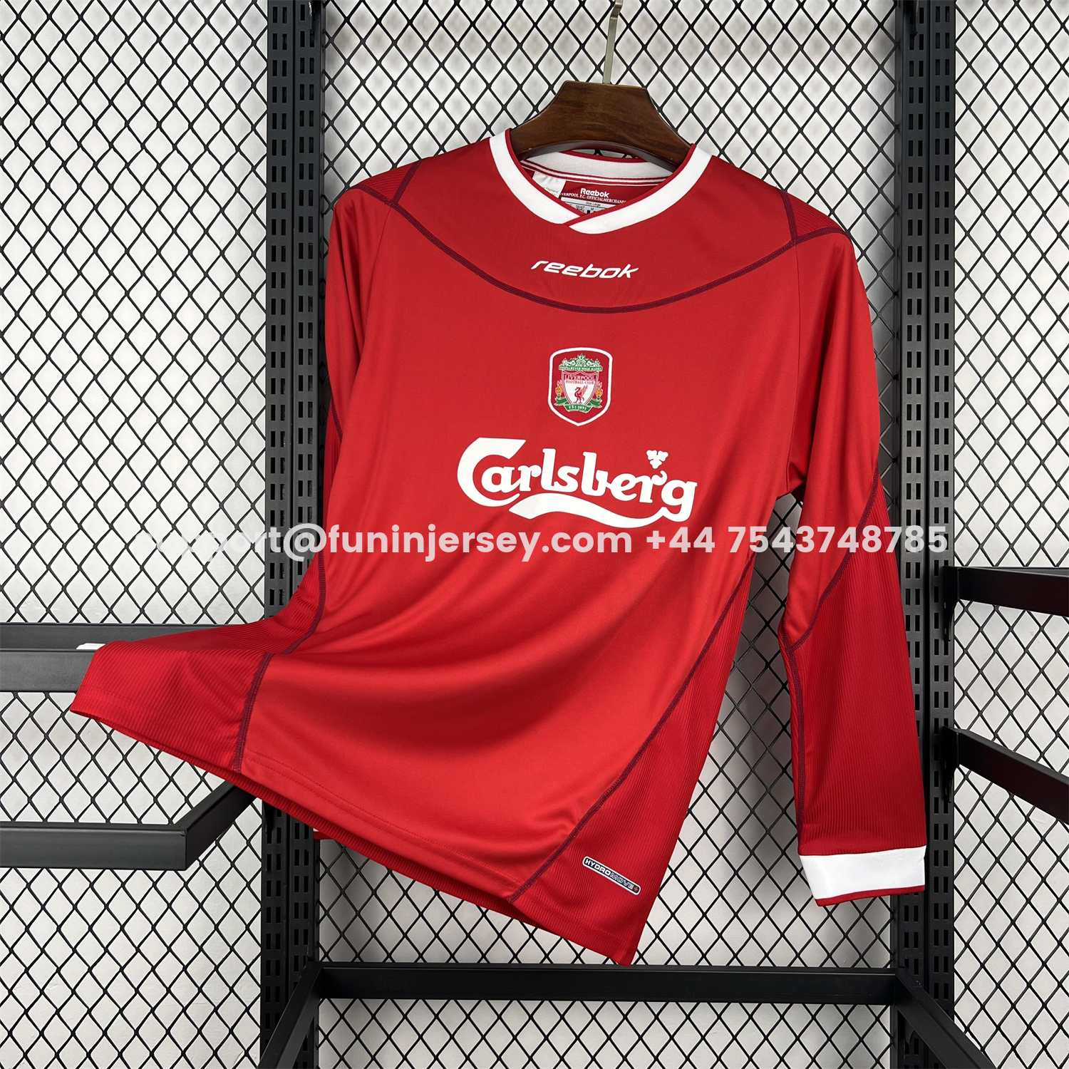 FUN-Funinjersey-Retro Liver.pool 2002-04 Home Long Sleeves Jersey