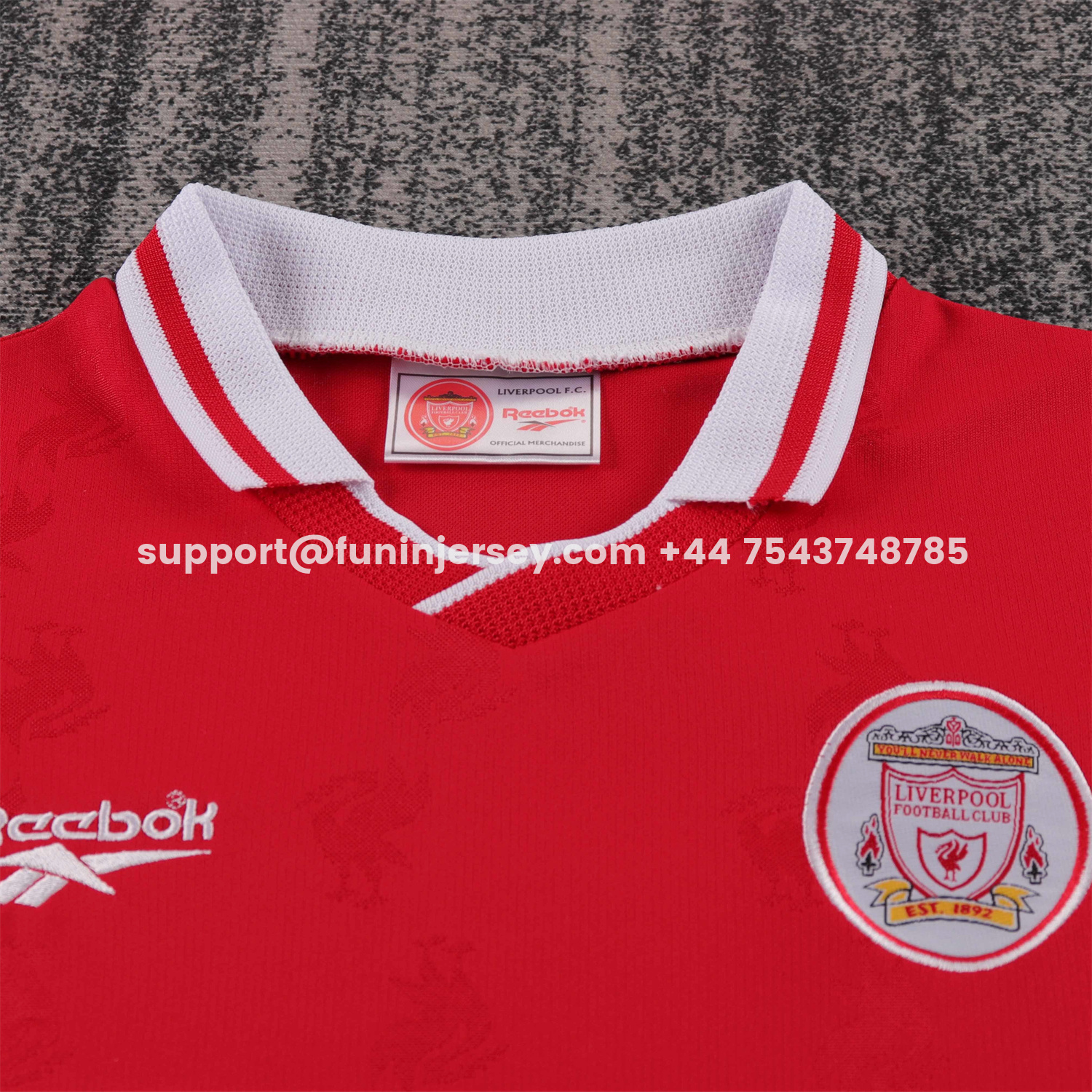 Funinjersey-Retro Liver.pool 1996-97 Home Kids Kit