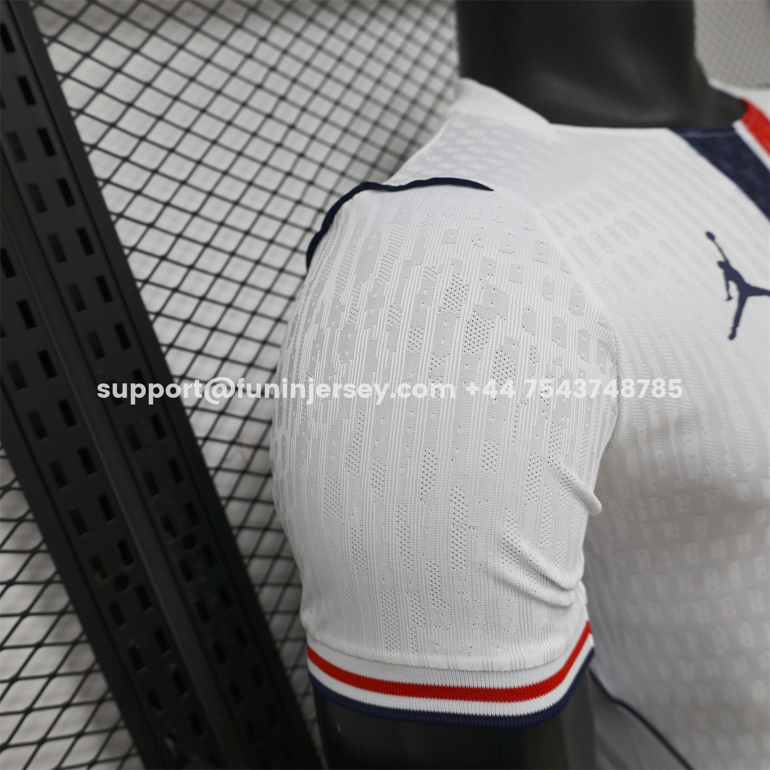 Funinjersey-Paris Saint-Germain PSG 25-26 Red Blue Stripes White Special Jersey - Player Version