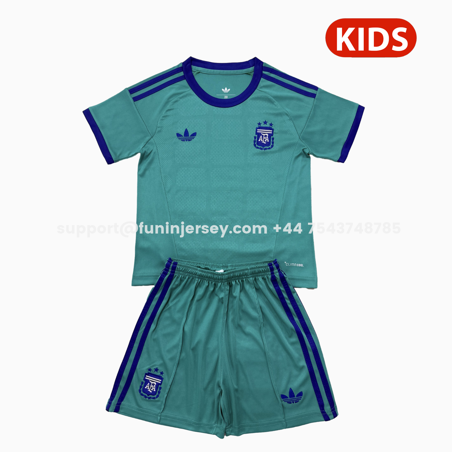 Funinjersey-Argentina 2026 Green Goalkeeper Jersey Kids Kit