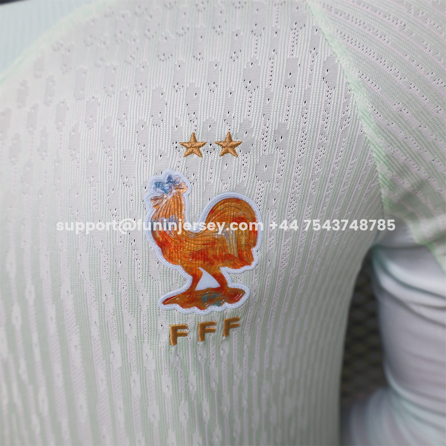 Funinjersey-France 2026 Away Mint Green Long Sleeves Jersey - Player Version