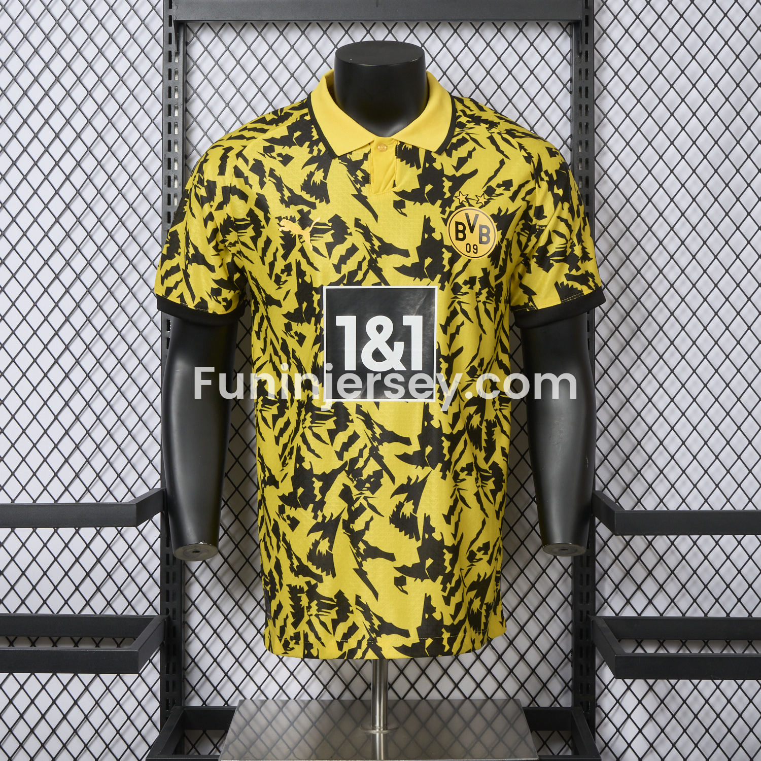 Funinjersey-Dortmund 25-26 Black Disordered Texture Yellow Special Jersey - Player Version