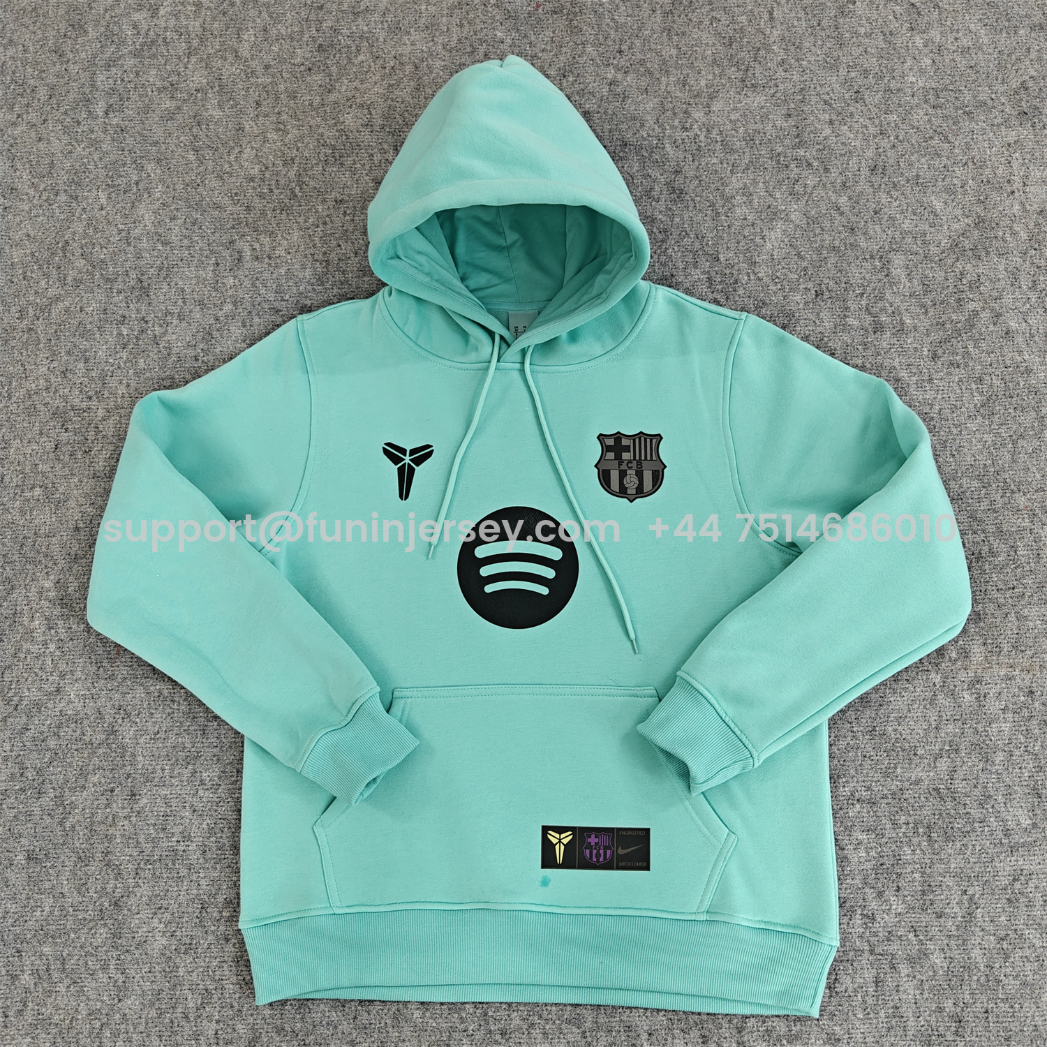 Funinjersey-Barcelona 25-26 KB Logo Unisex Pullover Hoodie